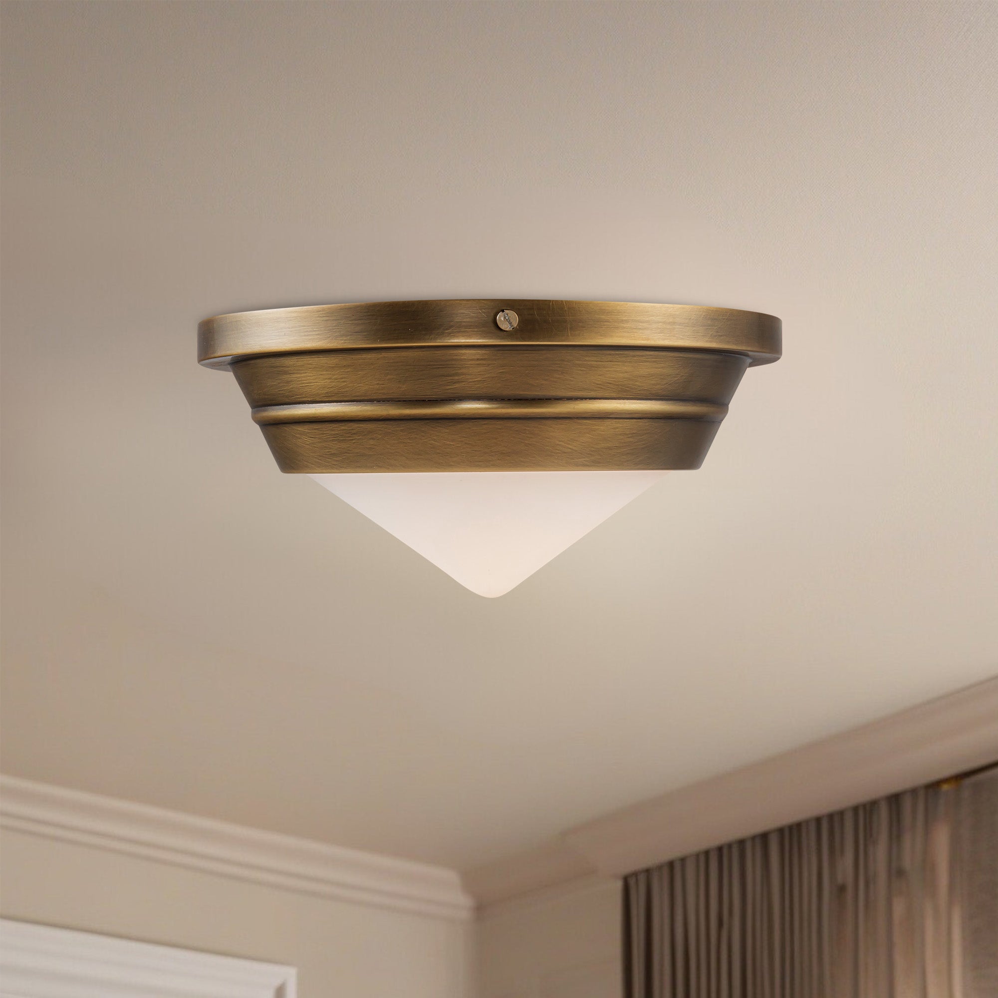 Willard 10-in Steel Flush Mount