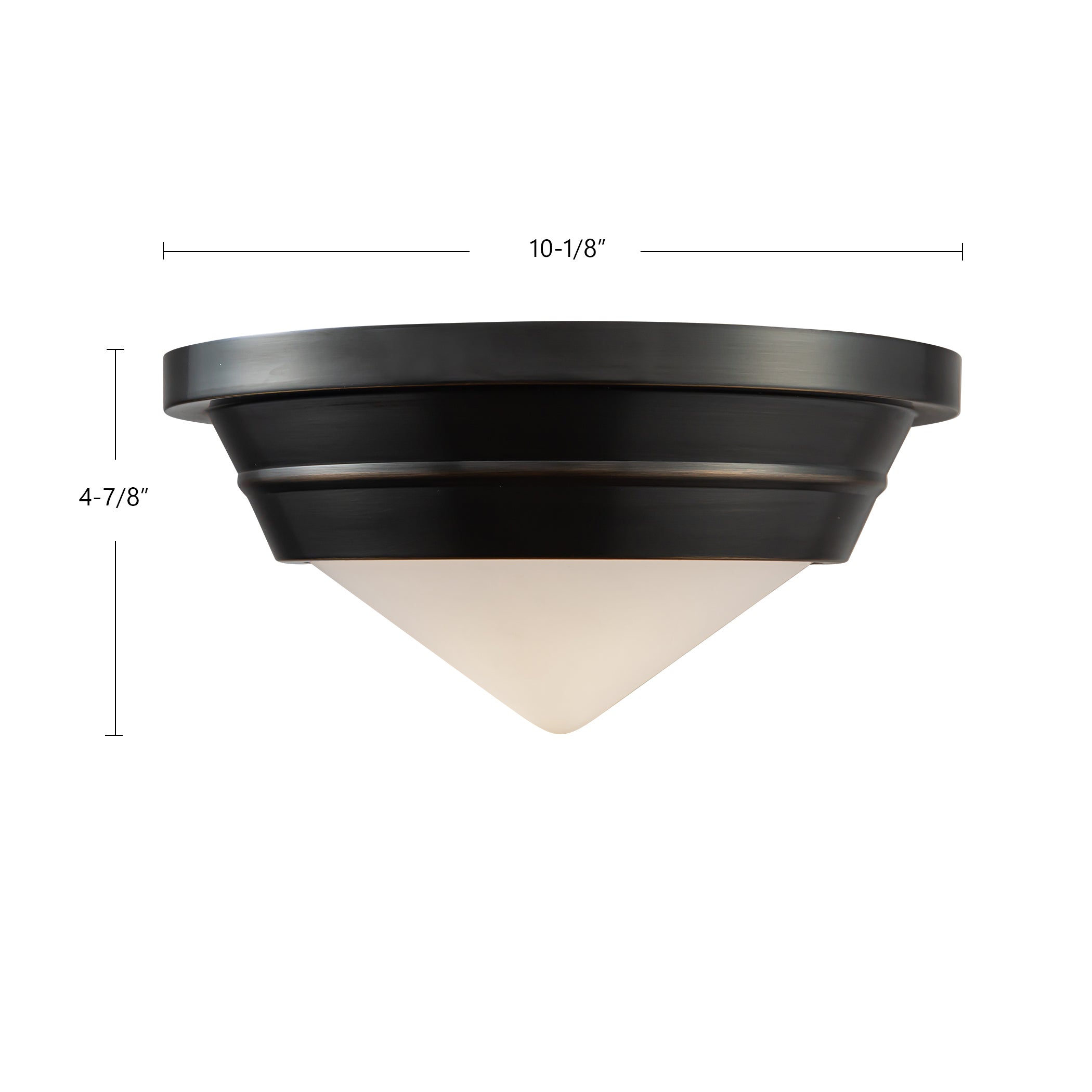 Willard 10-in Steel Flush Mount