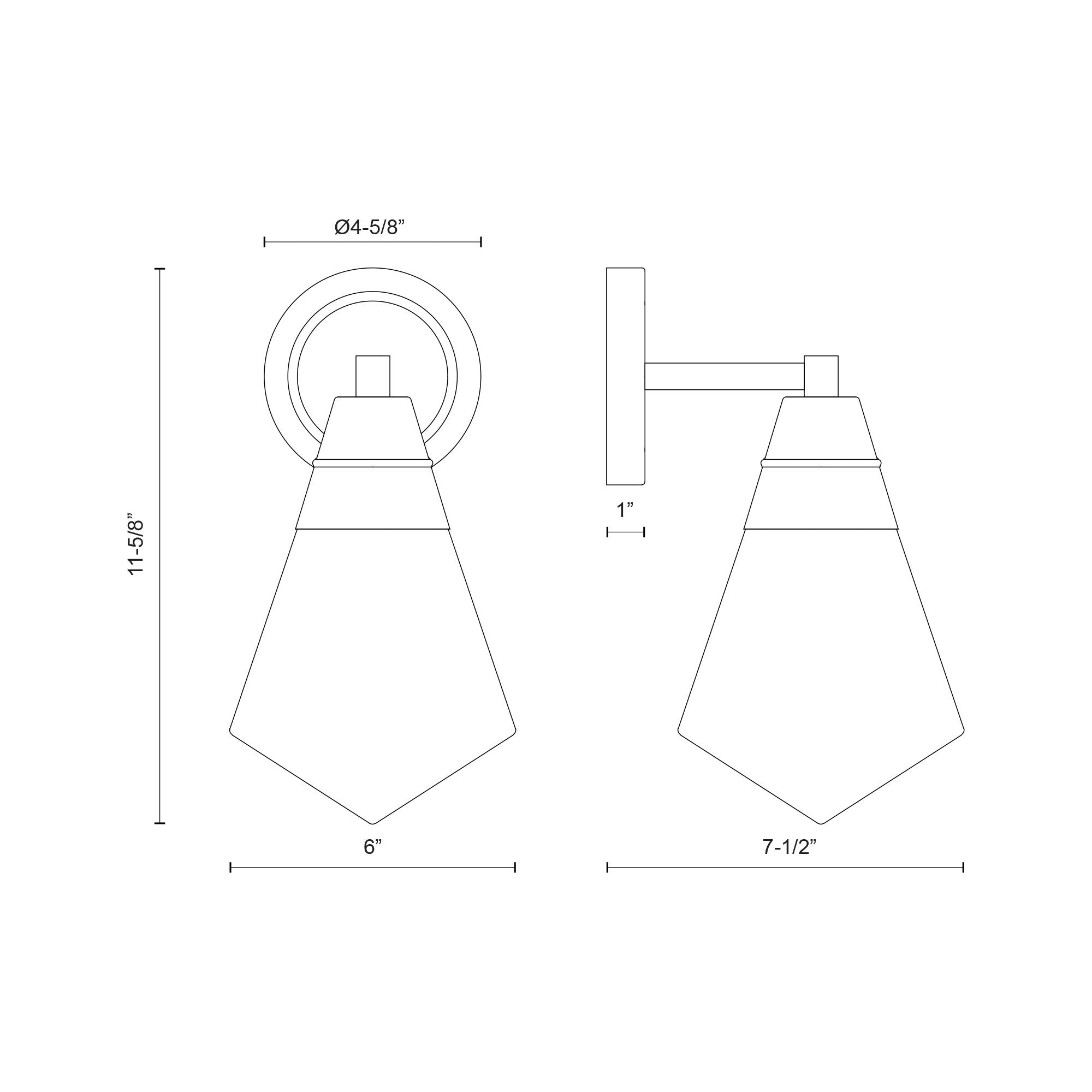 Willard 6-in Steel Vanity Light