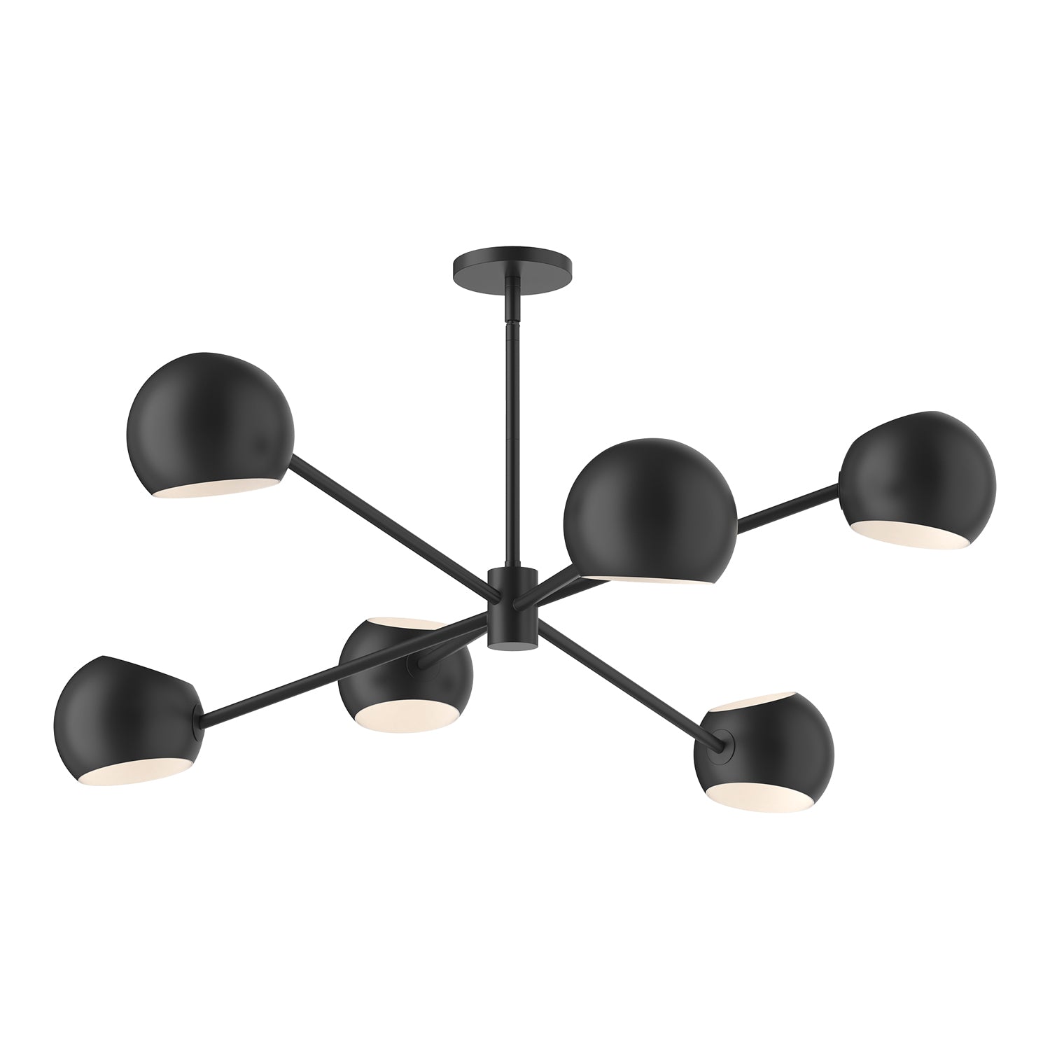 Willow 37-in 6 Lights Steel Chandelier