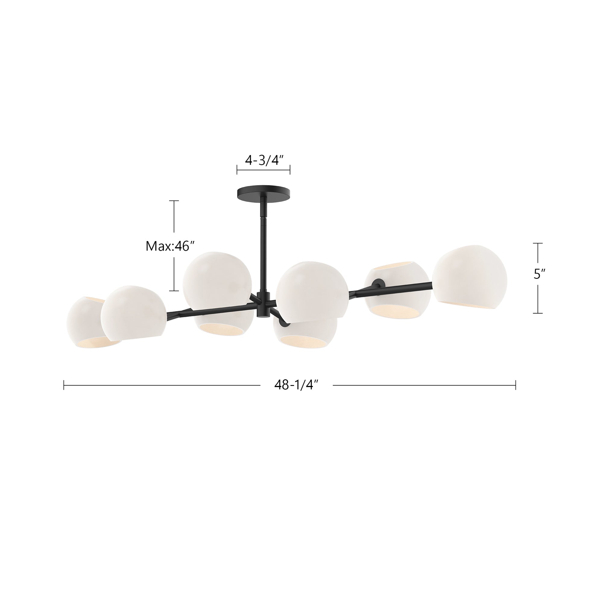 Willow 48-in 8 Lights Linear Pendant