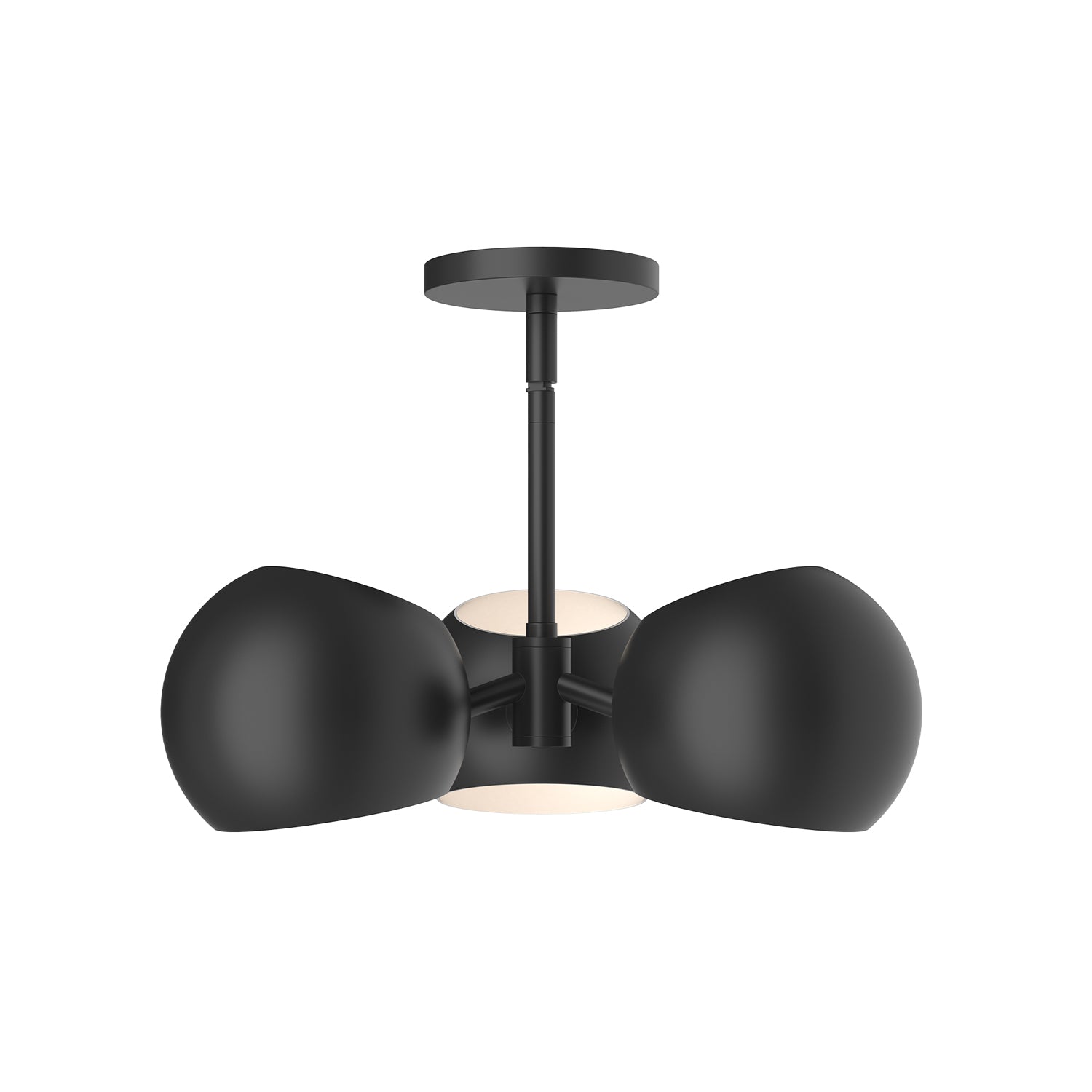 Willow 16-in 3 Lights matte Black Pendant