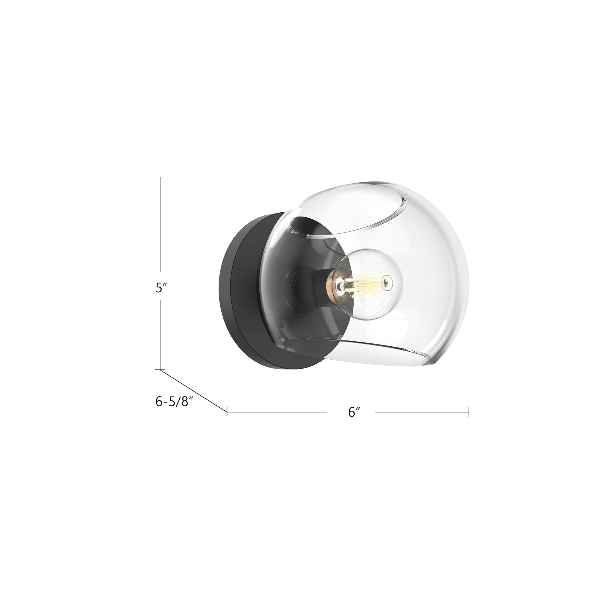 Willow 6-in Steel Vanity Light 60W