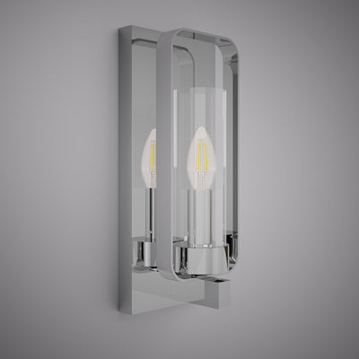 1 Lights Chrome Single Wall Sconce Polished Chrome Dimmable 40W