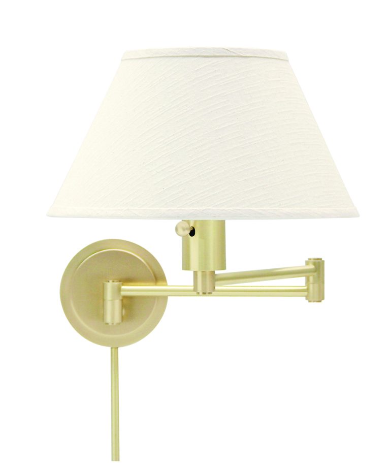 12-inch Home/office Satin Brass Direct Wire Wall Swing Lamp