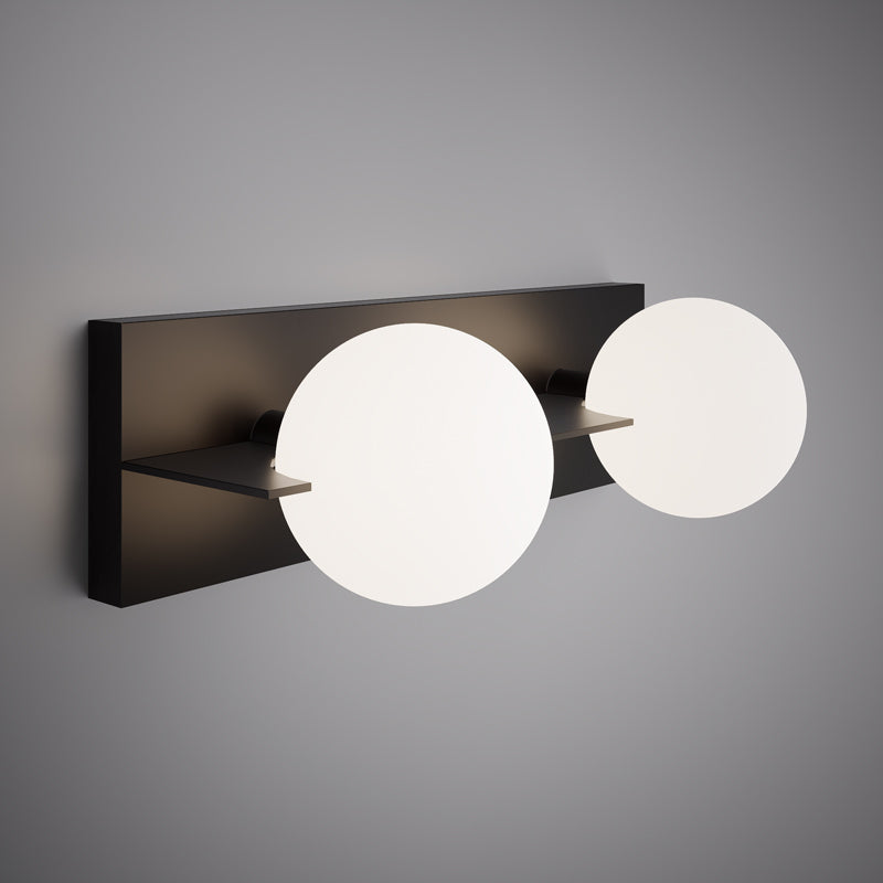 2 Lights Sahara 2-light Wall/Vanity Light Matte Black Dimmable 100W