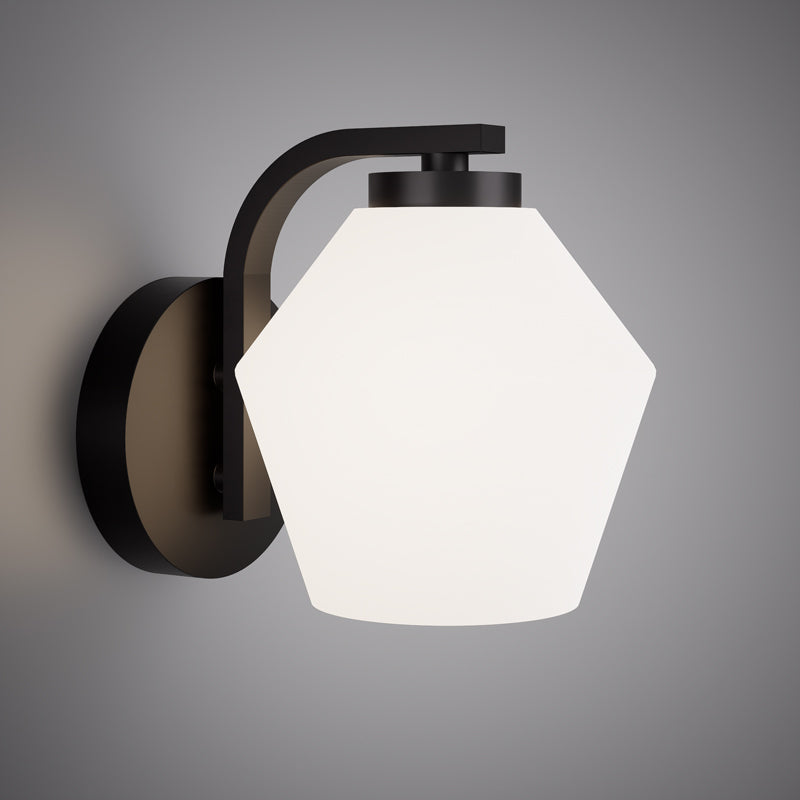 1 Lights Ella Black Wall Sconce Matte Black Dimmable 60W