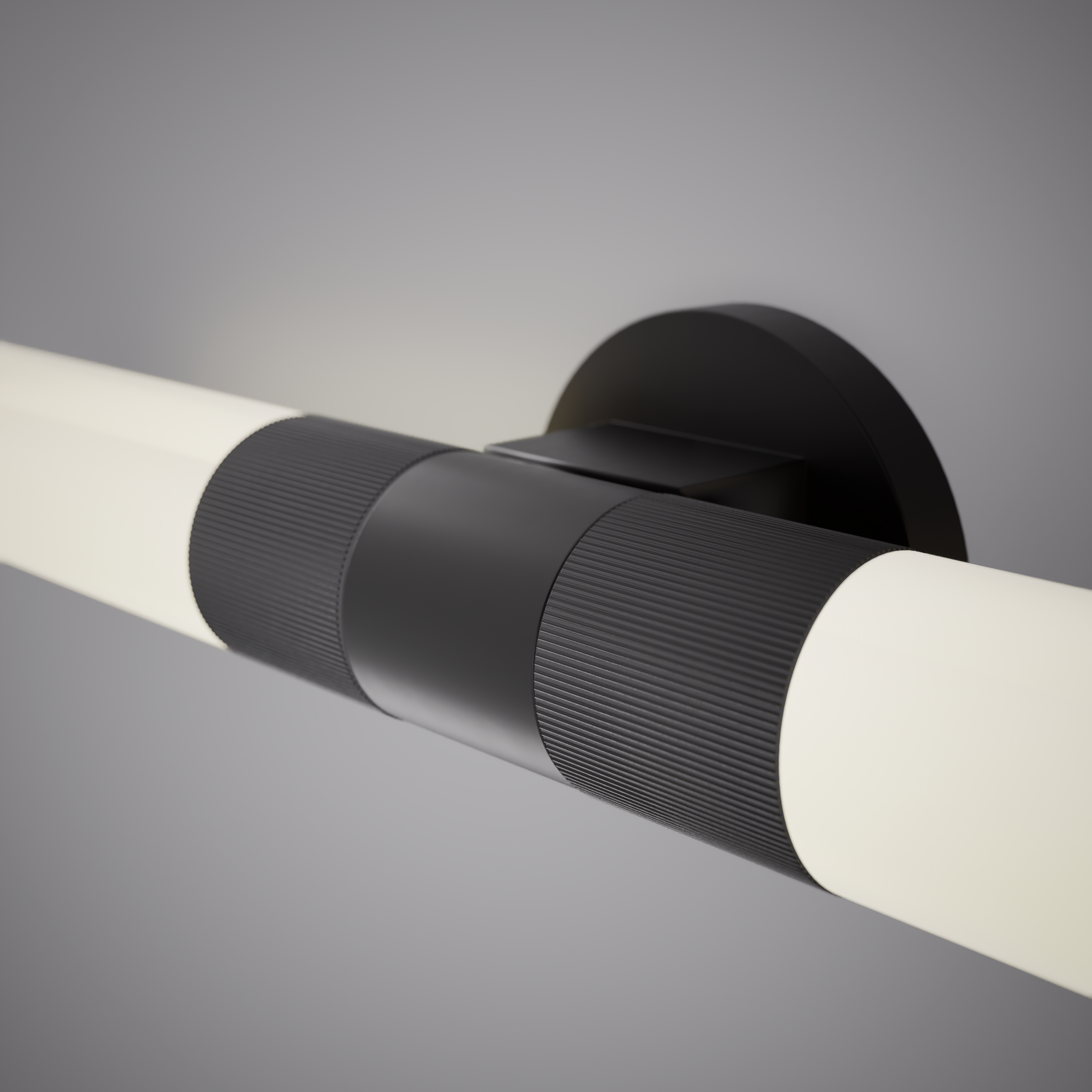 22-inch Matte Black and White Dimmable Wall Sconce