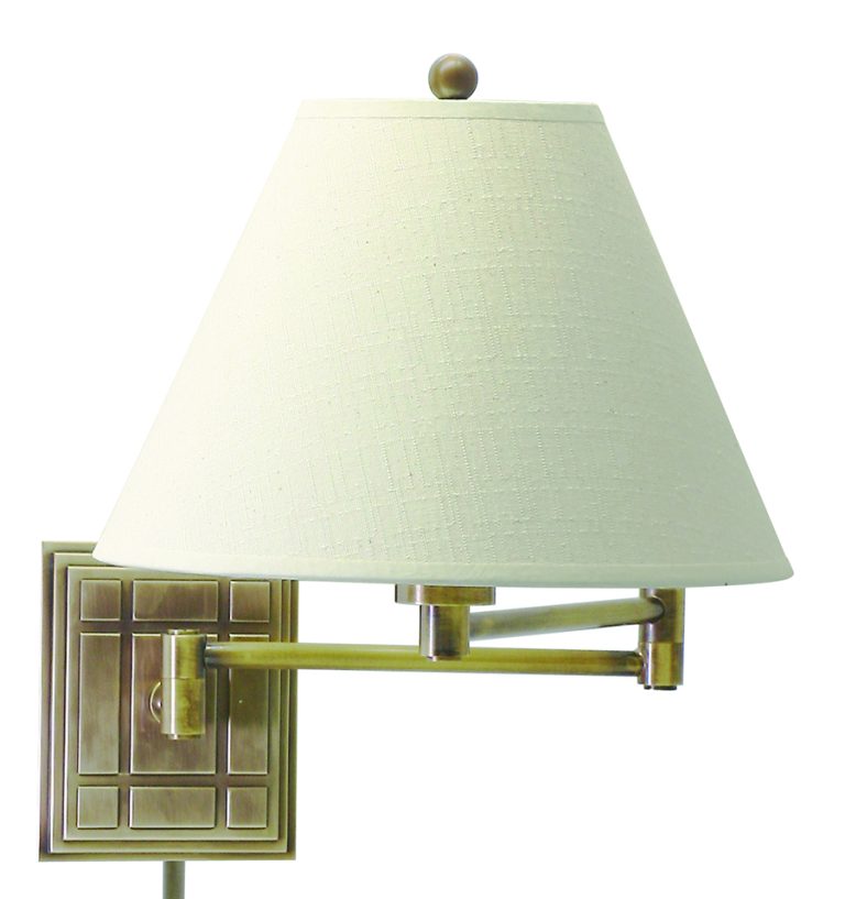 11-inch Arm Antique Brass Direct Wire Wall Swing Lamp