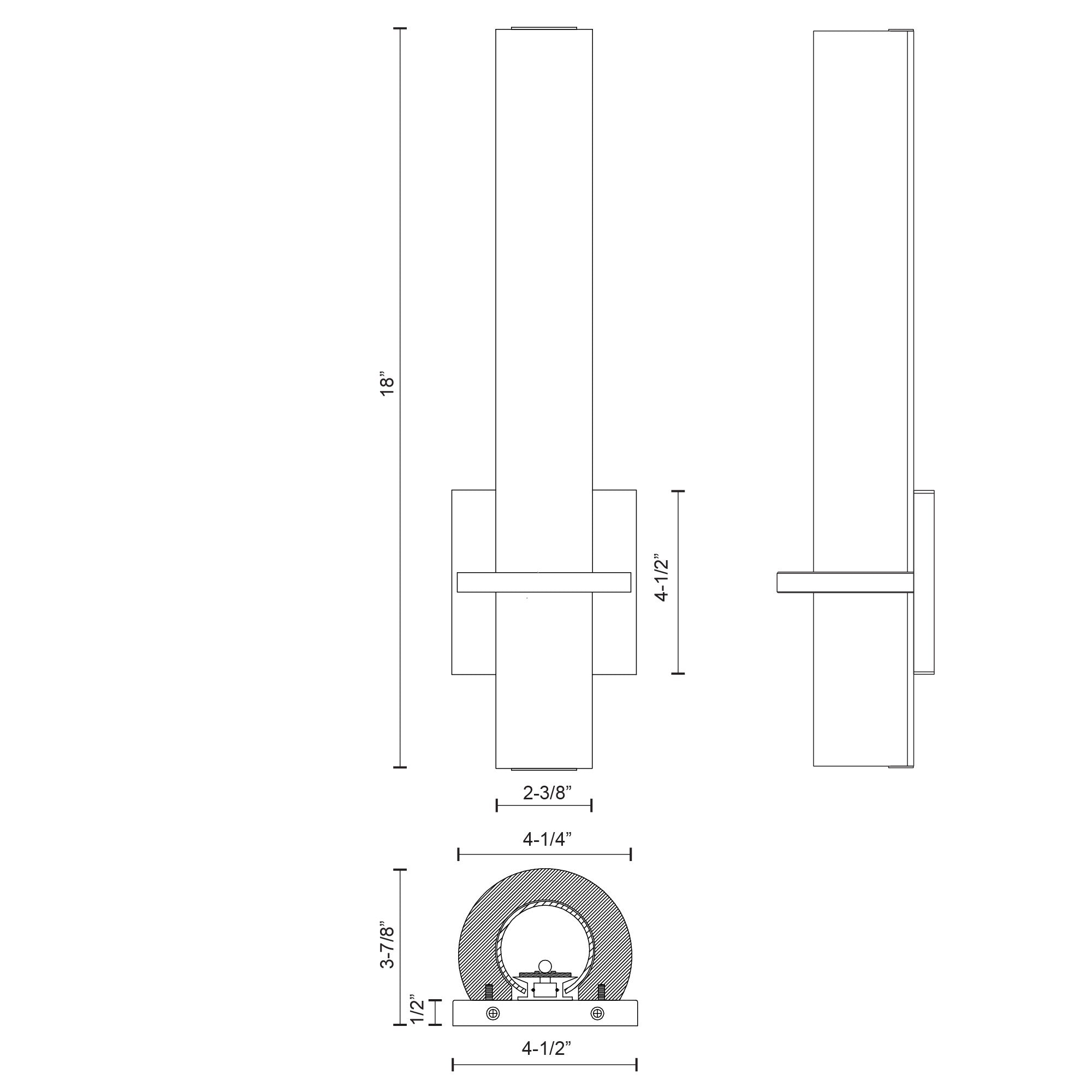 Bhutan 5-in Aluminum Wall Sconce