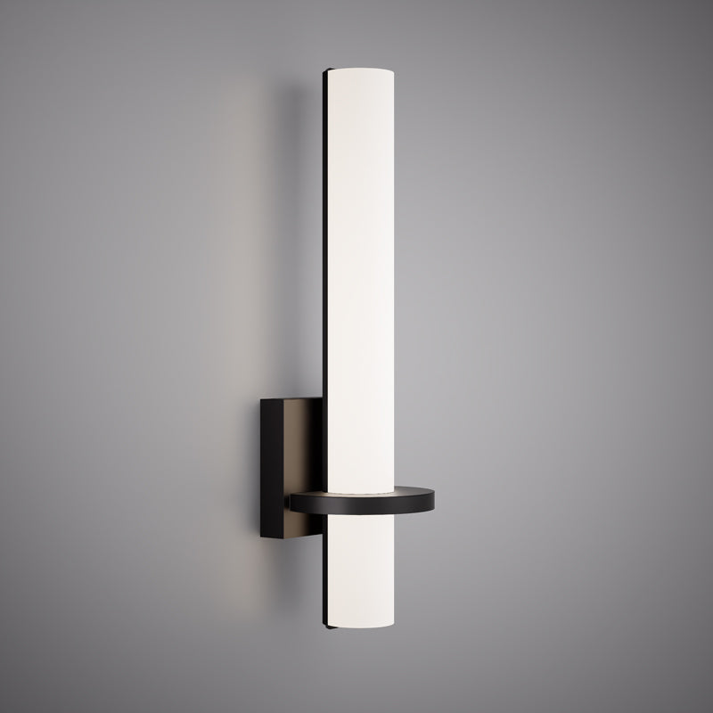 Led 18-in Wall Sconce Matte Black Dimmable 13W