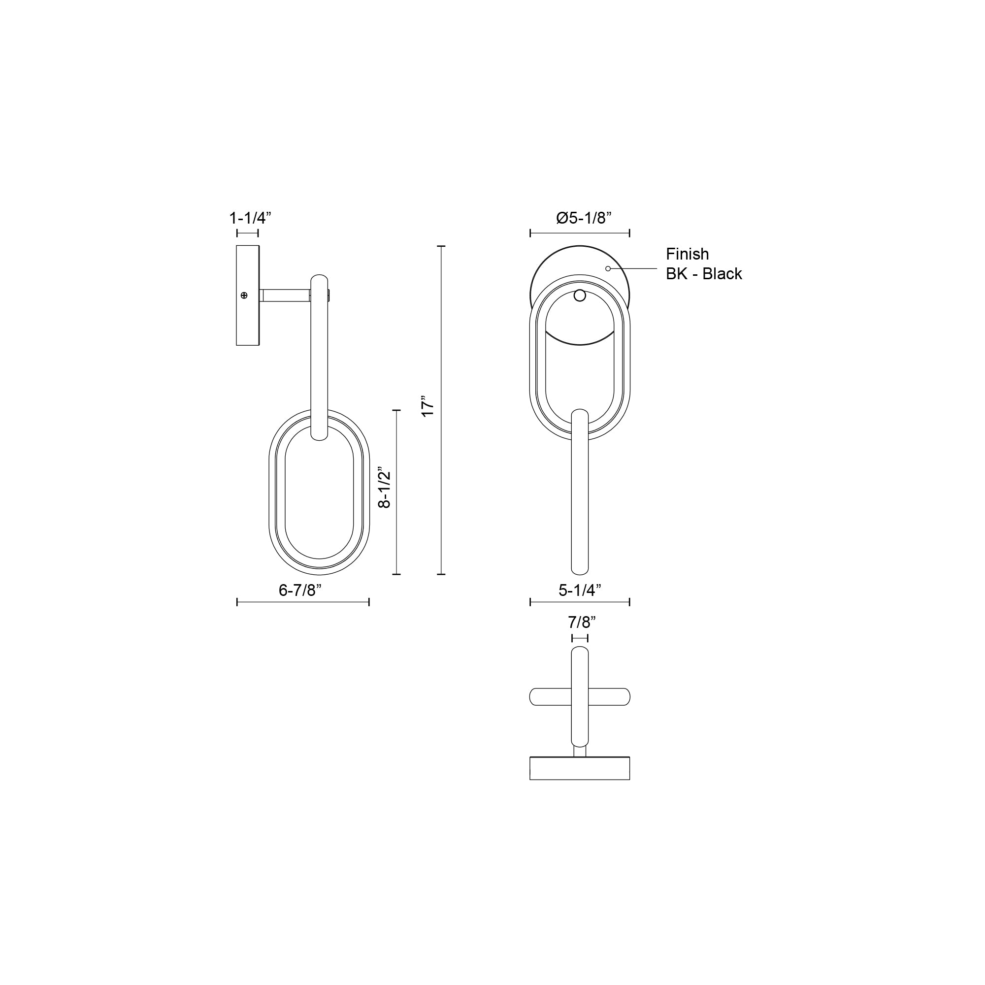 Airen 17-in Aluminum Polymeric Material Wall Sconce