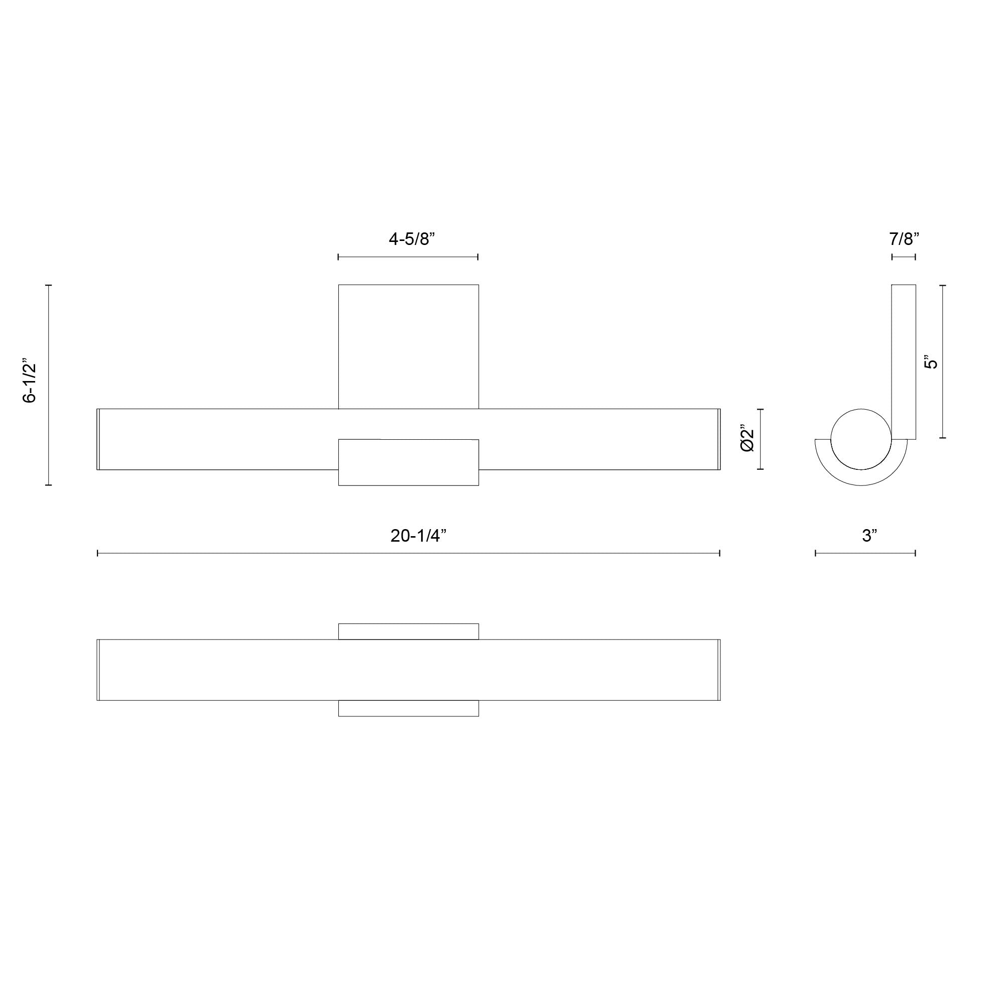 Apollo 20-in Steel Vanity Light