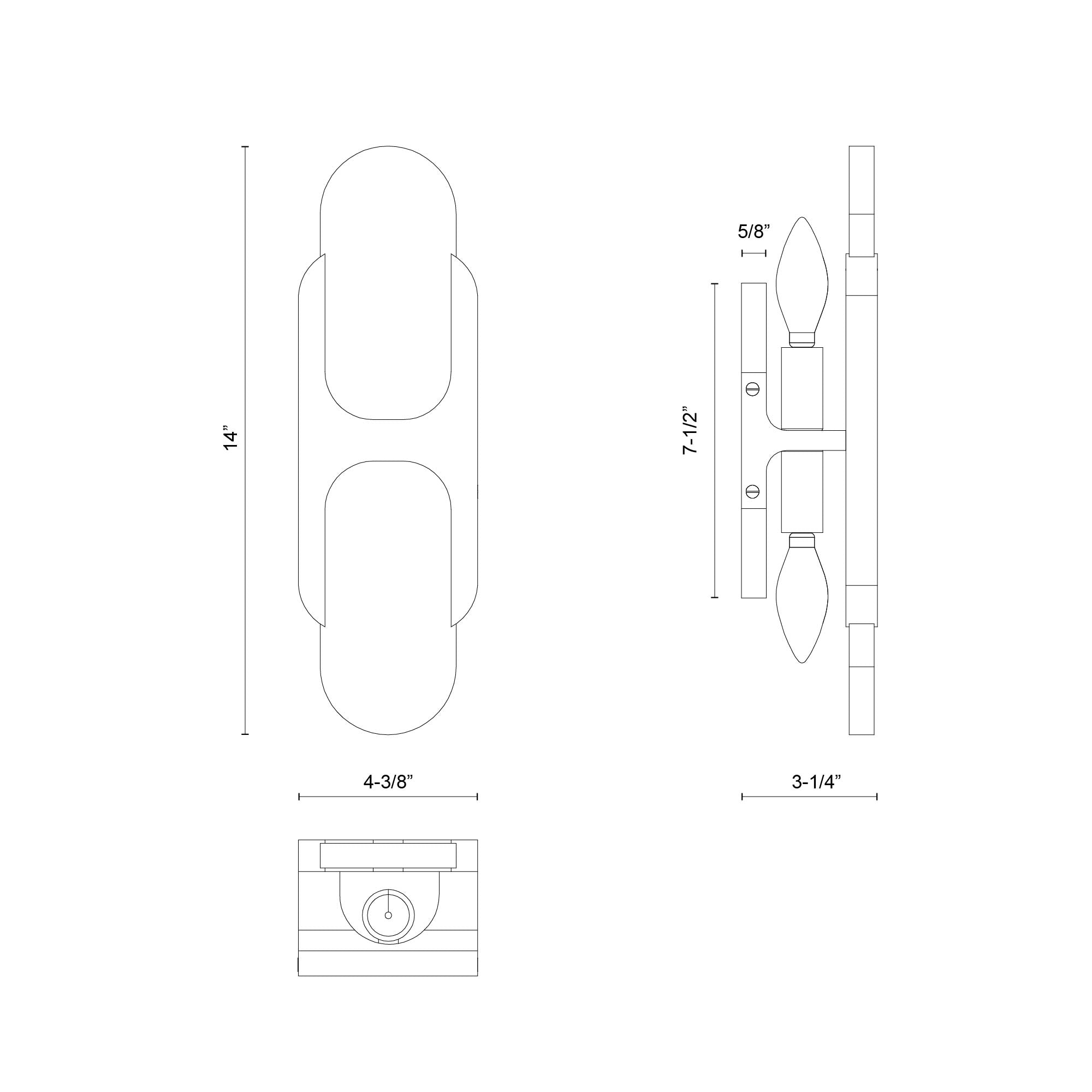 Odin 14-in Steel Vanity Light