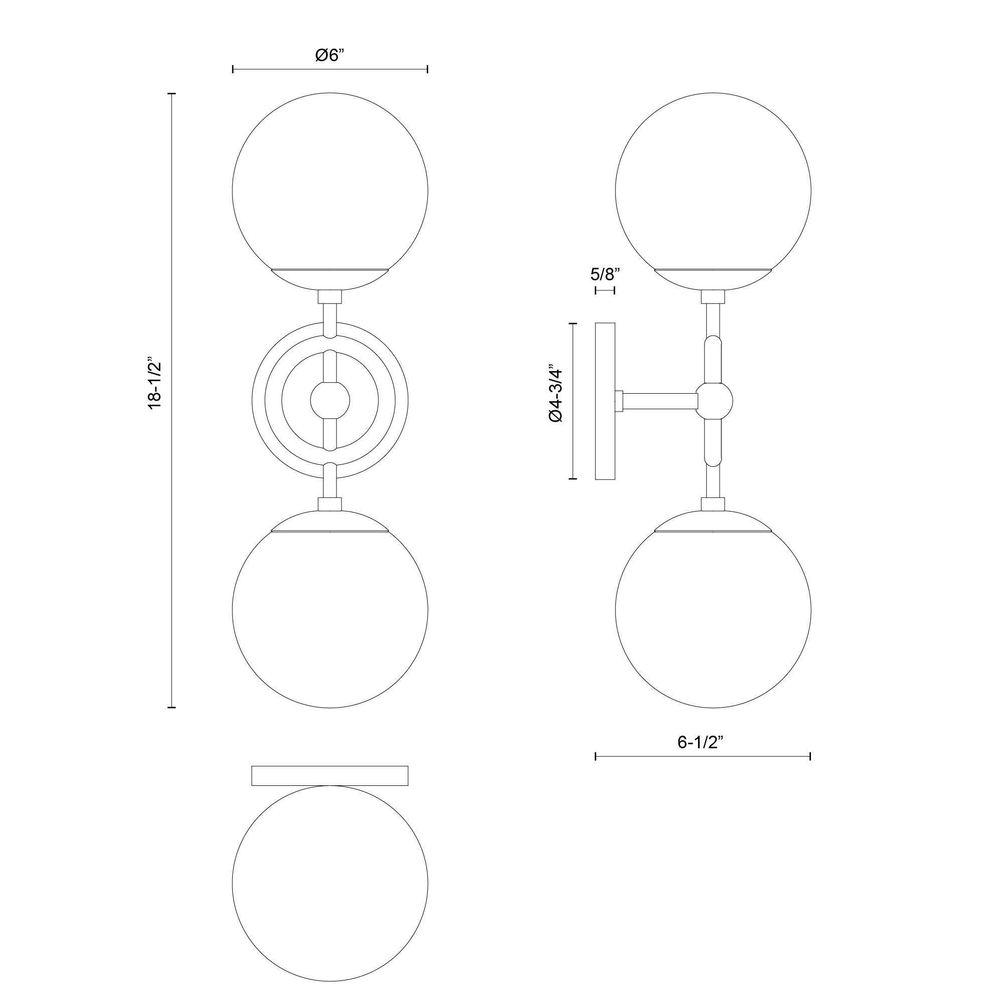 Fiore 18-in Steel Vanity Light