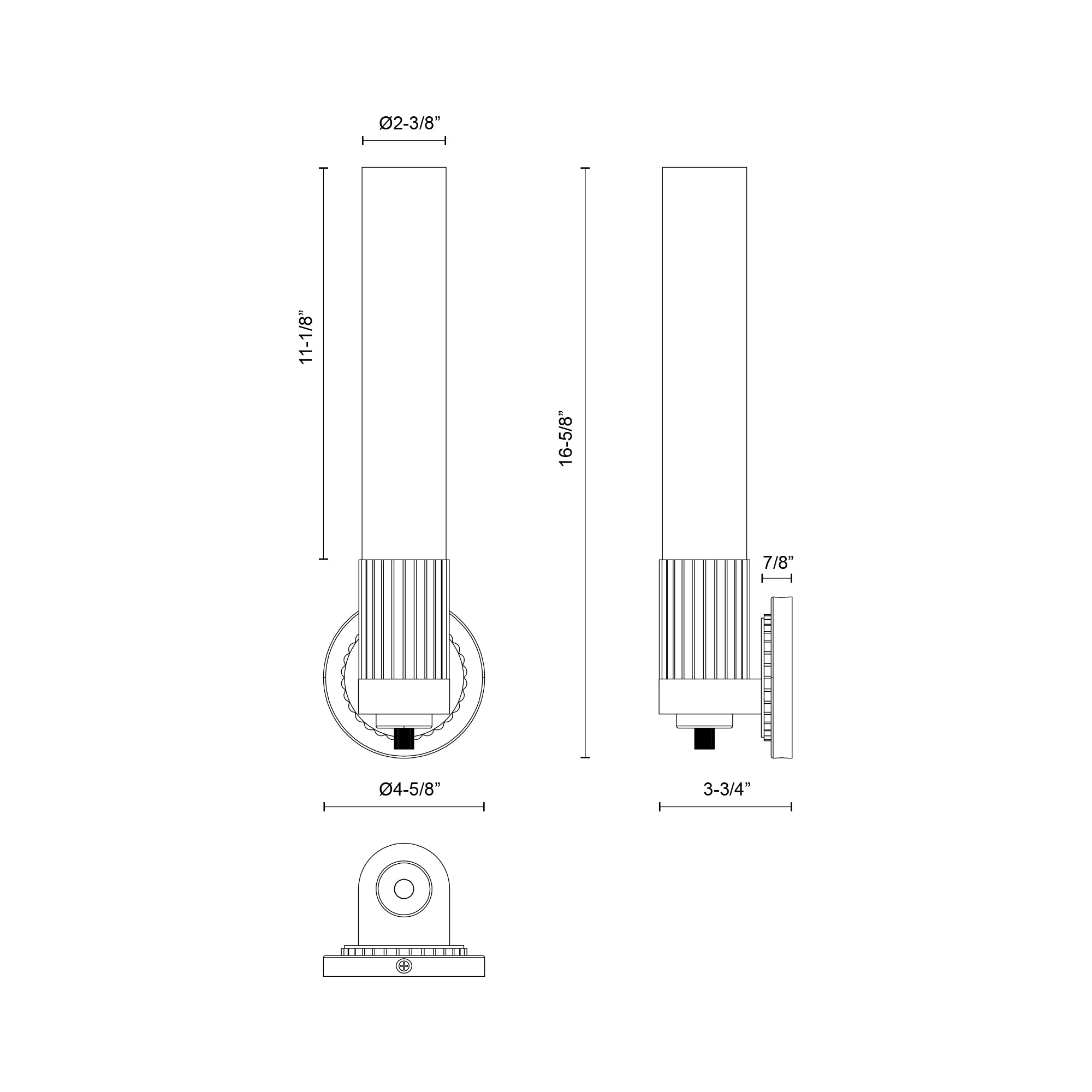 Rue 5-in Steel Vanity Light