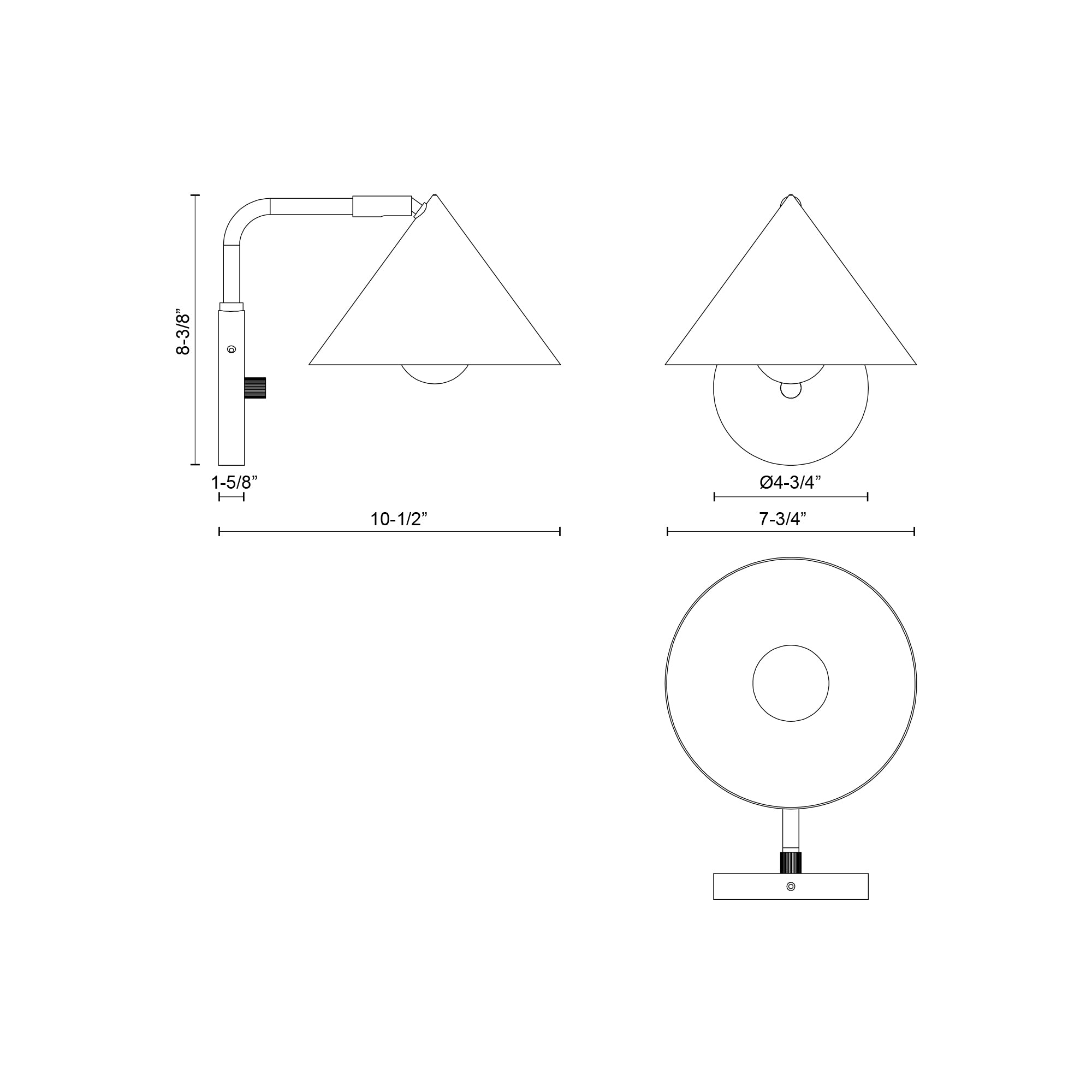 Remy 7-in Steel Vanity Light