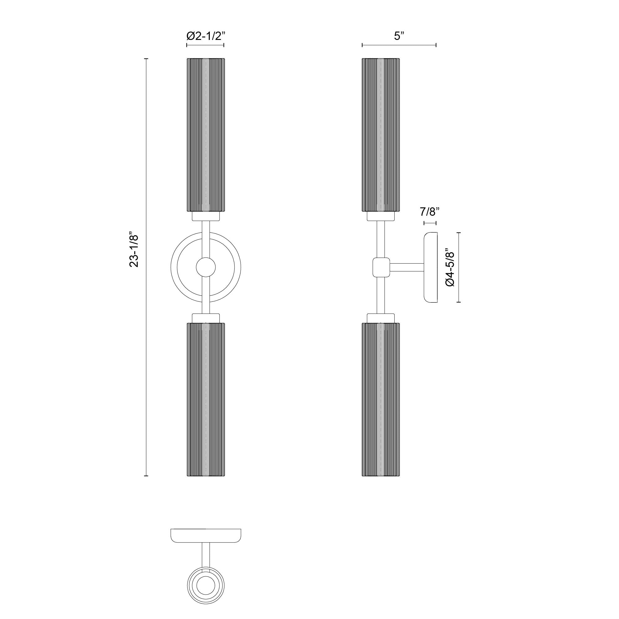 Colby 23-in Steel Vanity Light