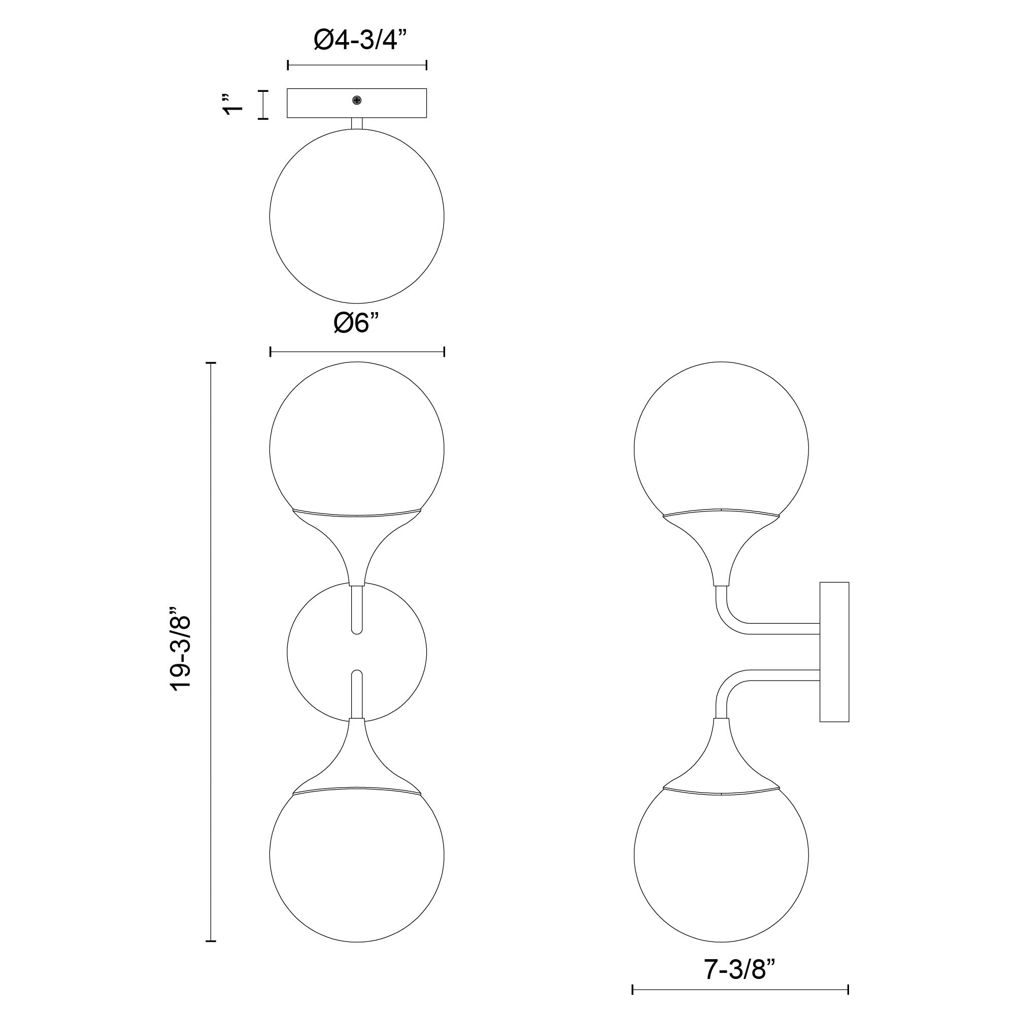 Nouveau 19-in Steel Vanity Light