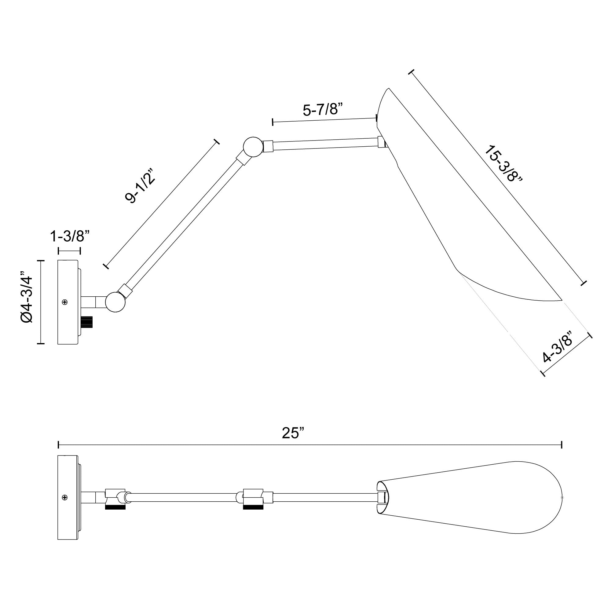 Gabriel 4-in Steel Vanity Light