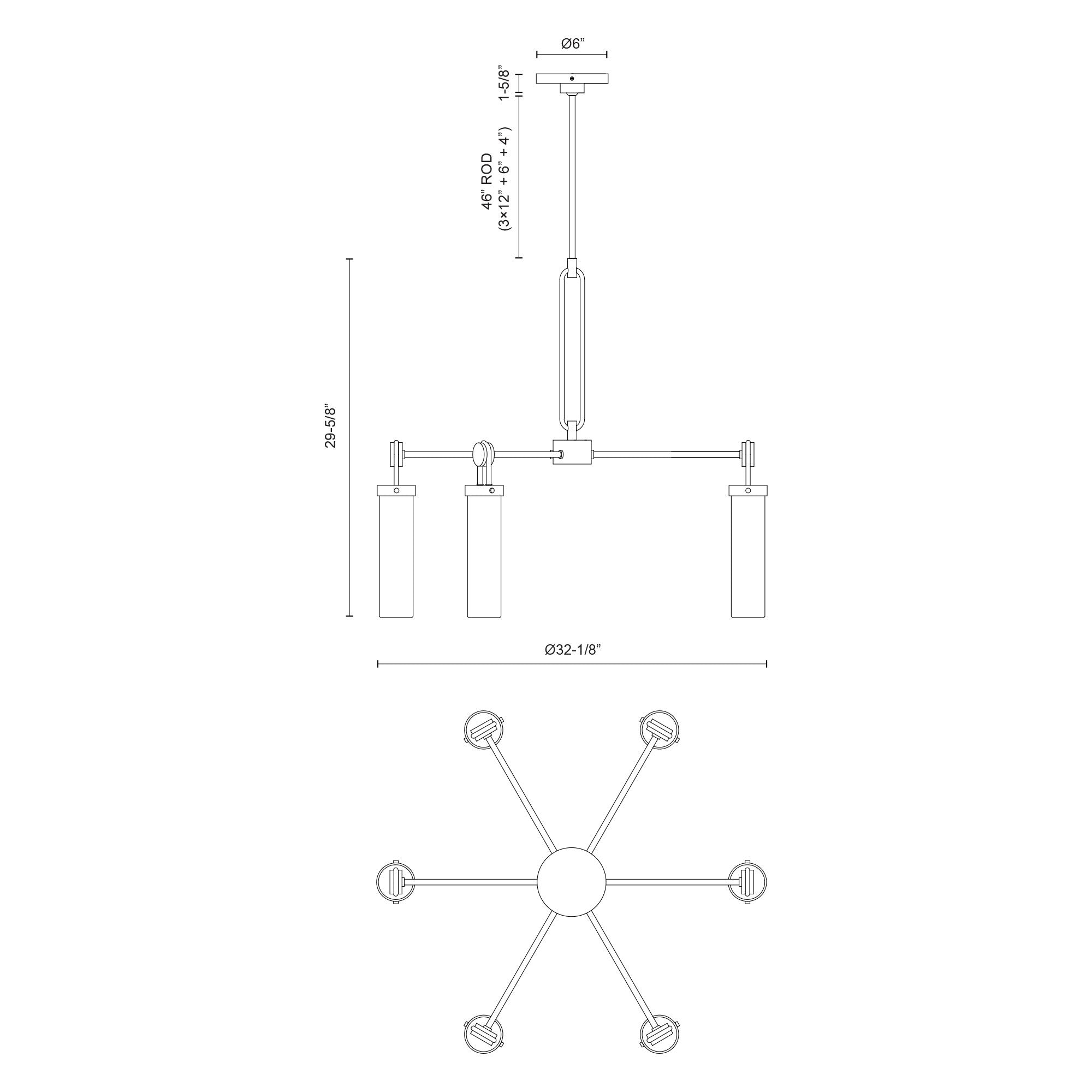Wynwood 32-in Steel Chandelier