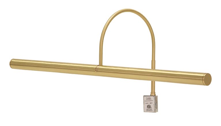 24-inch Slim-Line Satin Brass Plug-In Picture Light