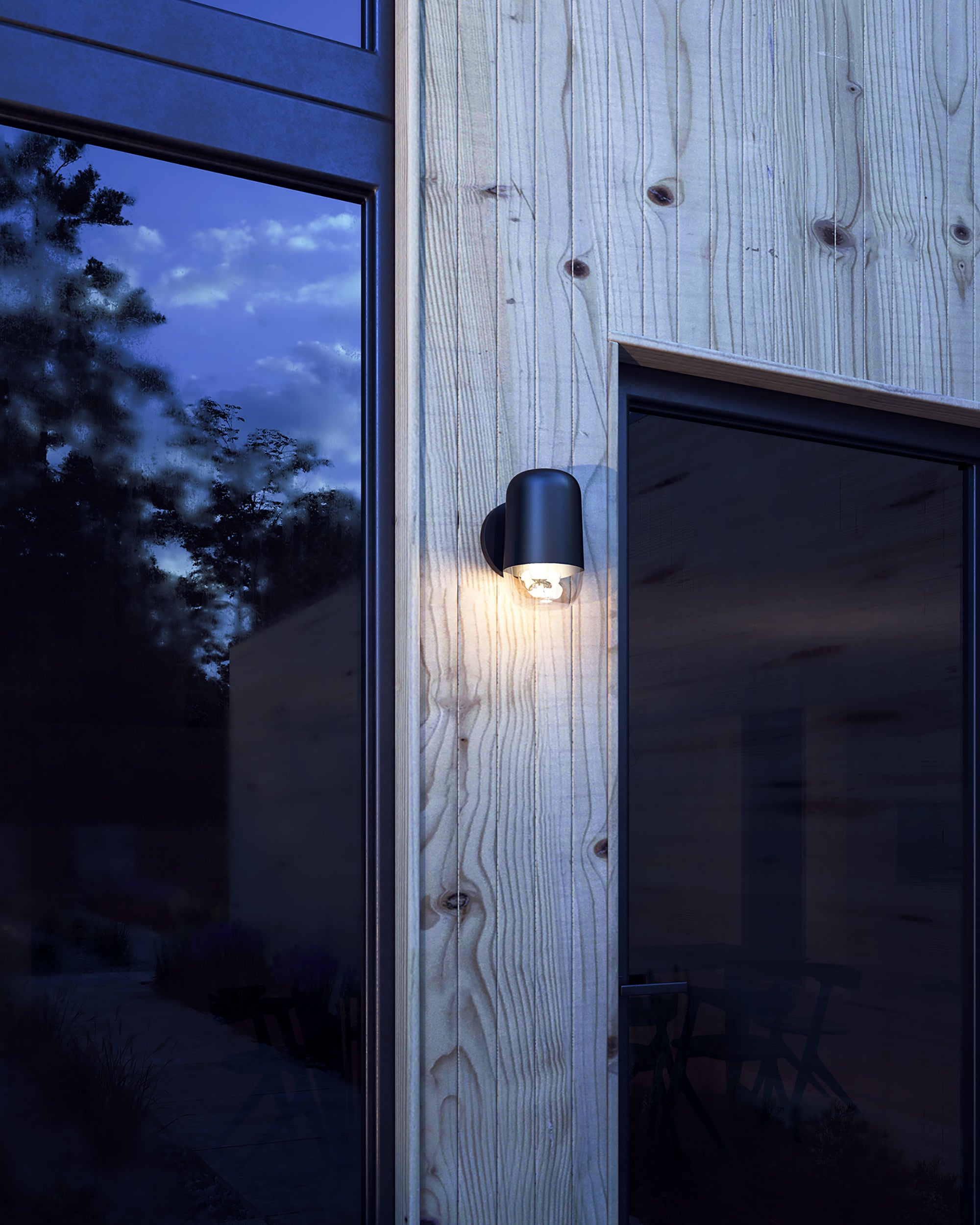 Yara 4-in Aluminum Outdoor Wall Light