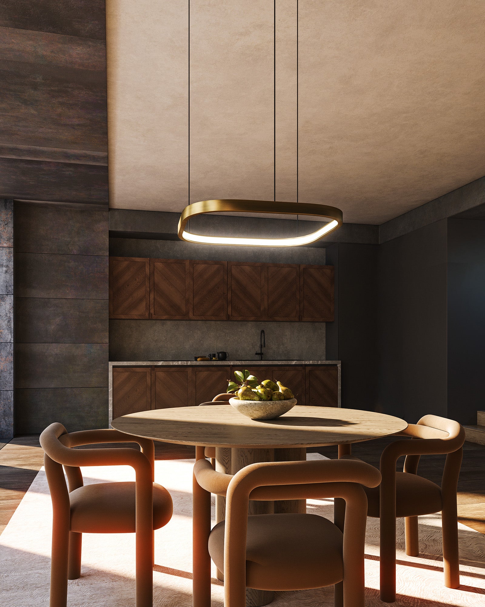 Yukon 31-in Brass Pendant