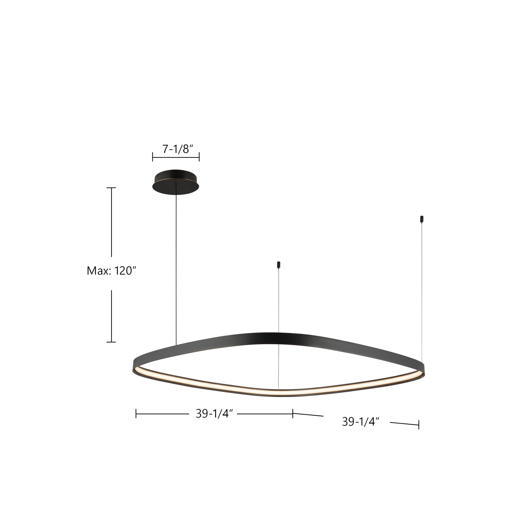 Yukon 40-in Brass Pendant