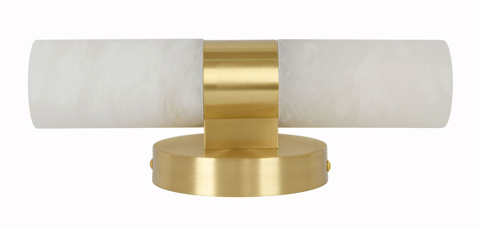 Luella 2 Light Brass Wall Sconce with Alabaster Shades
