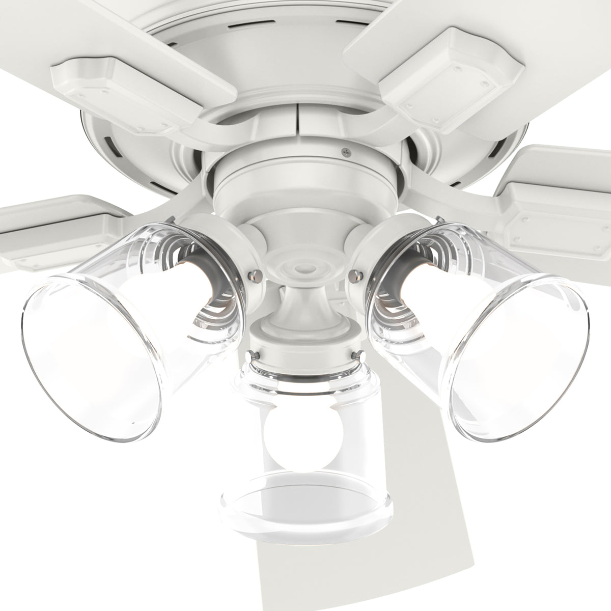 52 inch Crestfield Fresh White Ceiling Fan with LED Light Kit and Handheld Remote