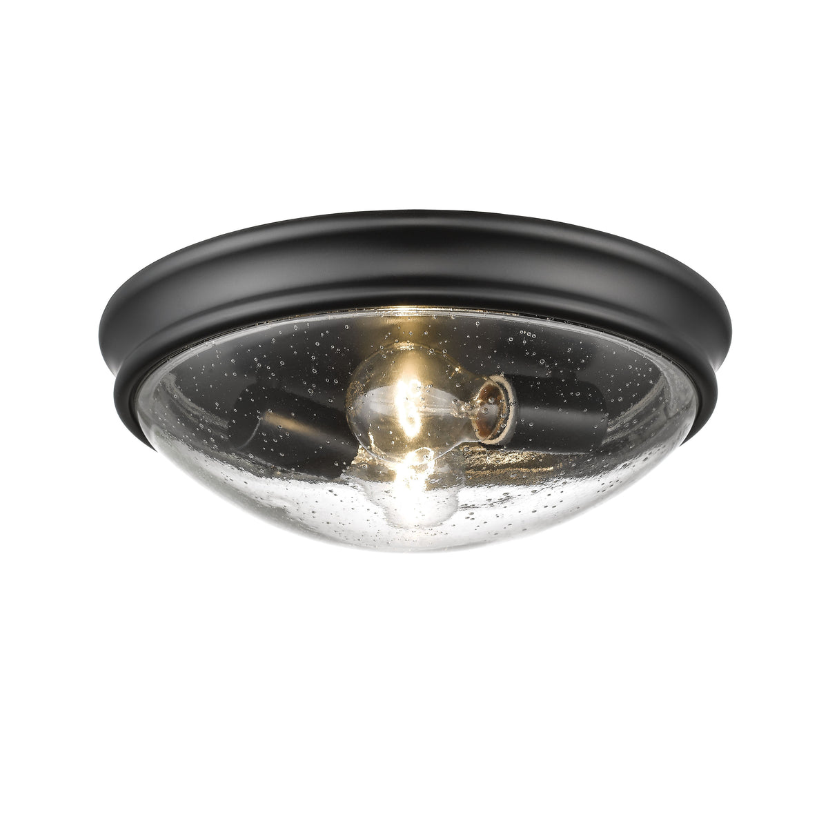 5'' Belforge Matte Black 2 Light Flush Mount