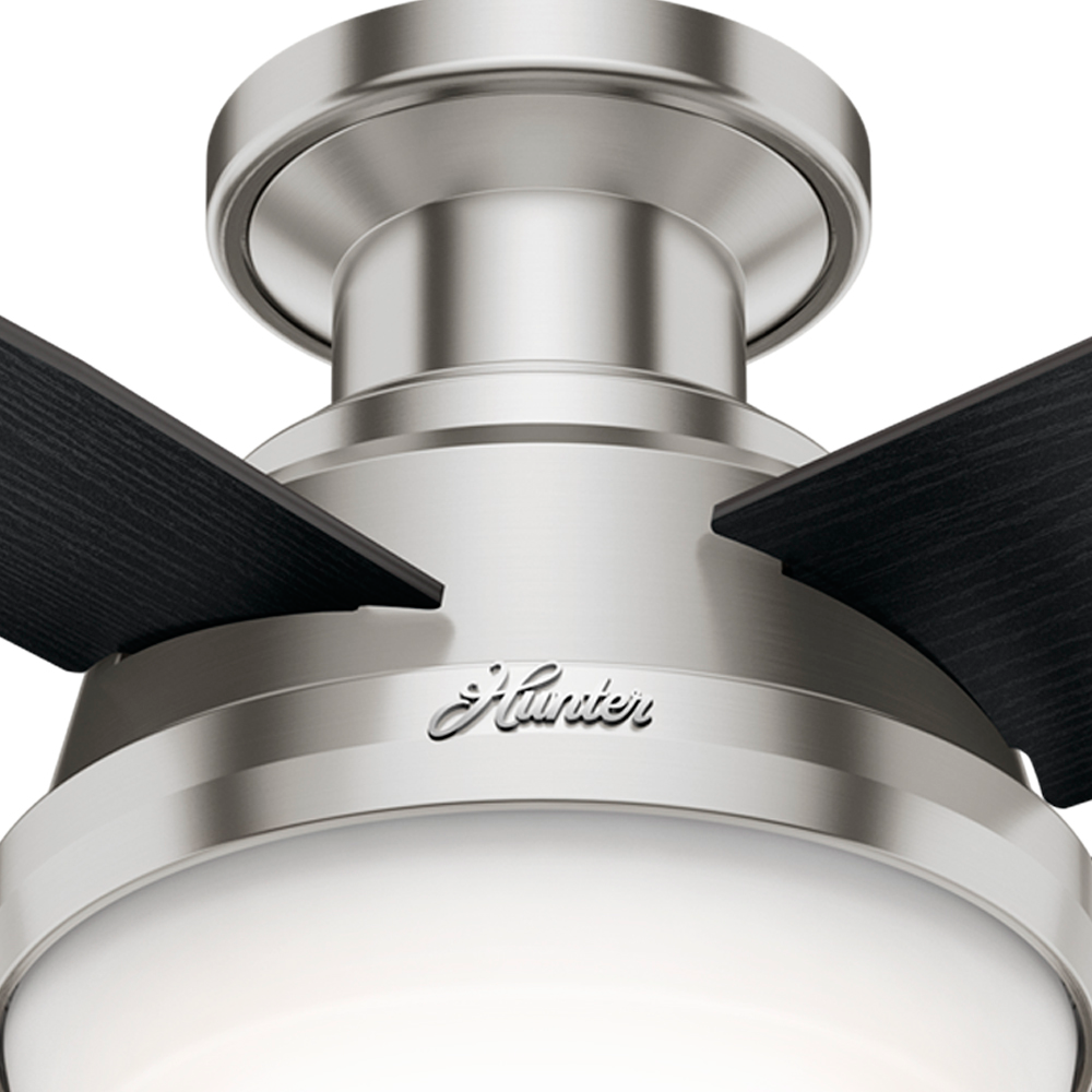 44 inch Dempsey Brushed Nickel Low Profile Ceiling Fan with LED Light Kit and Handheld Remote