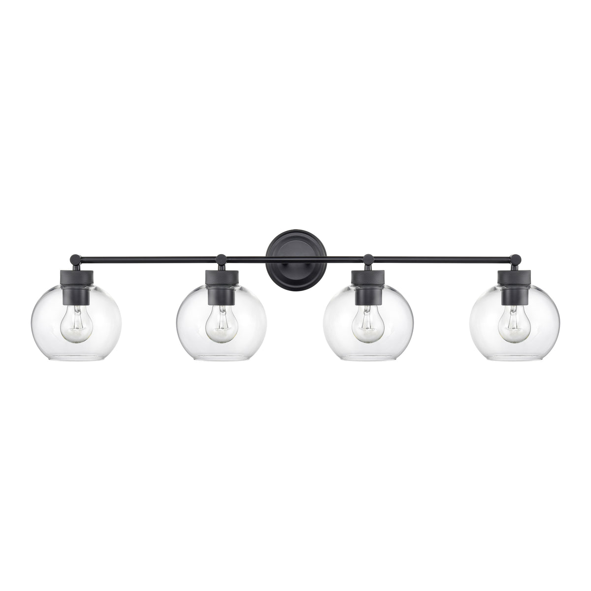 35'' Jonatan Matte Black 4 Light Bath Vanity