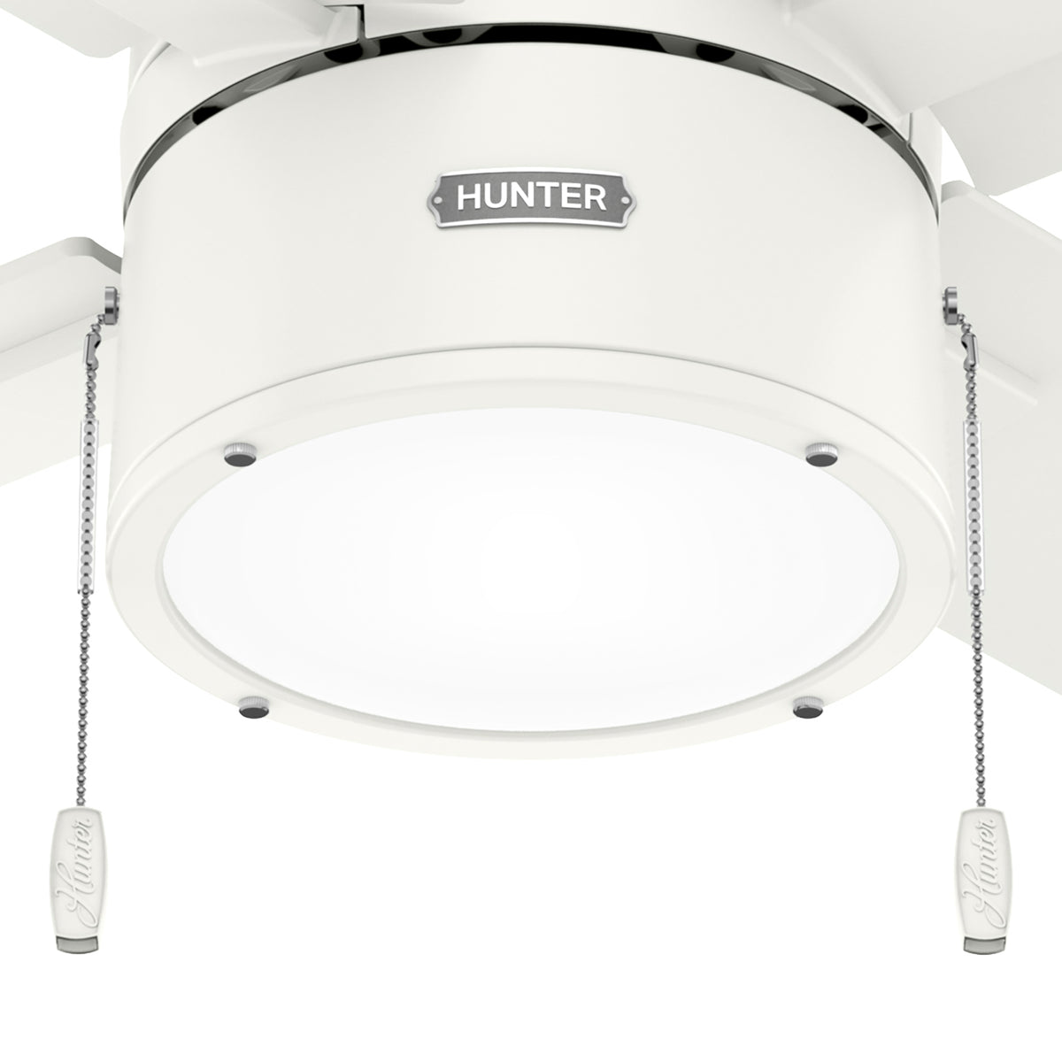 42 inch Beck Fresh White Ceiling Fan with LED Light Kit and Pull Chain