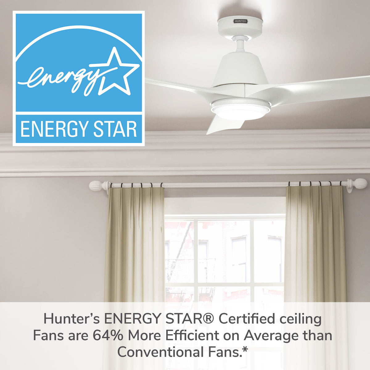 60 inch Bolsa Fresh White Ceiling Fan with LED Light Kit and Handheld Remote