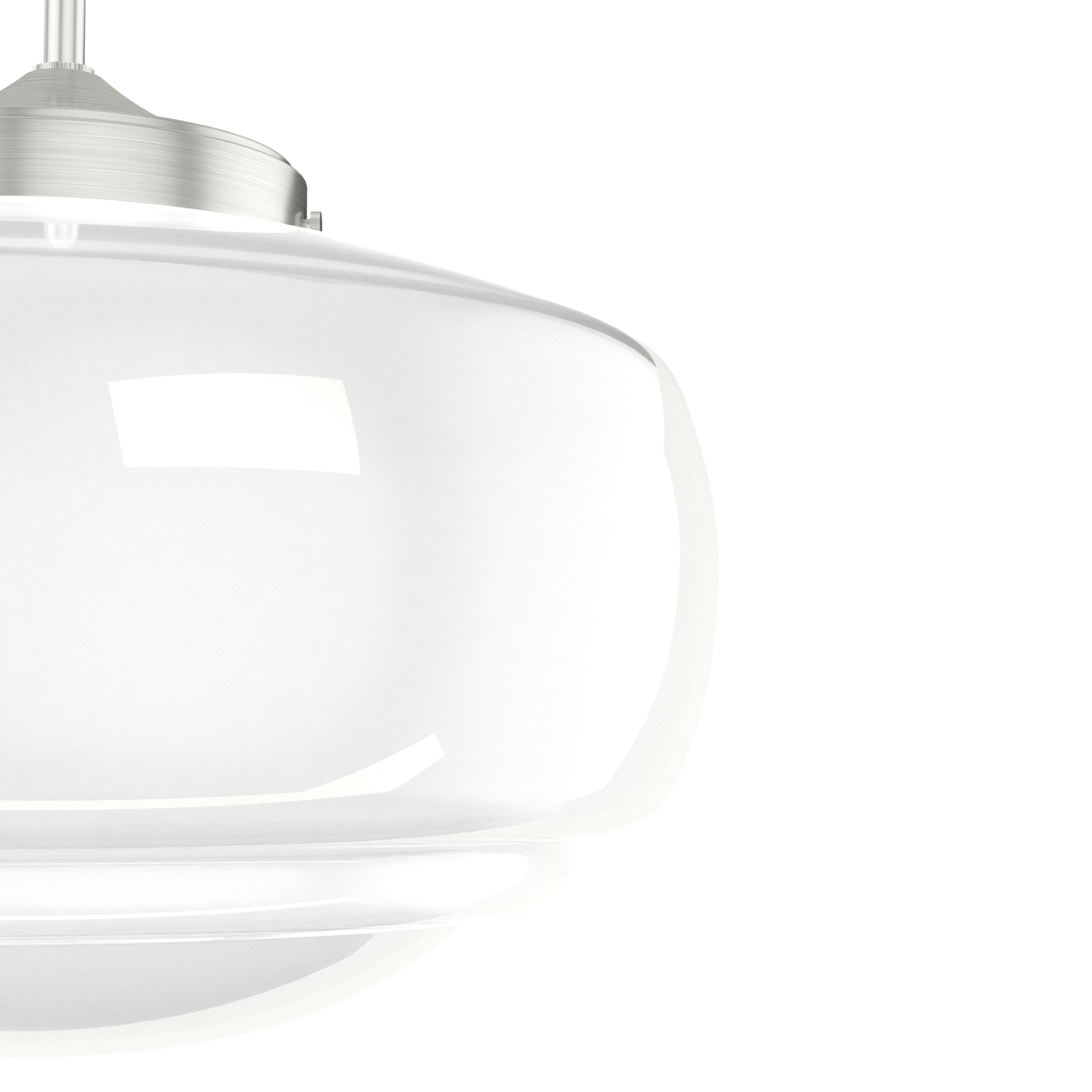Saddle Creek 16-inch 1-light Brushed Nickel Schoolhouse Pendant with Cased White Glass