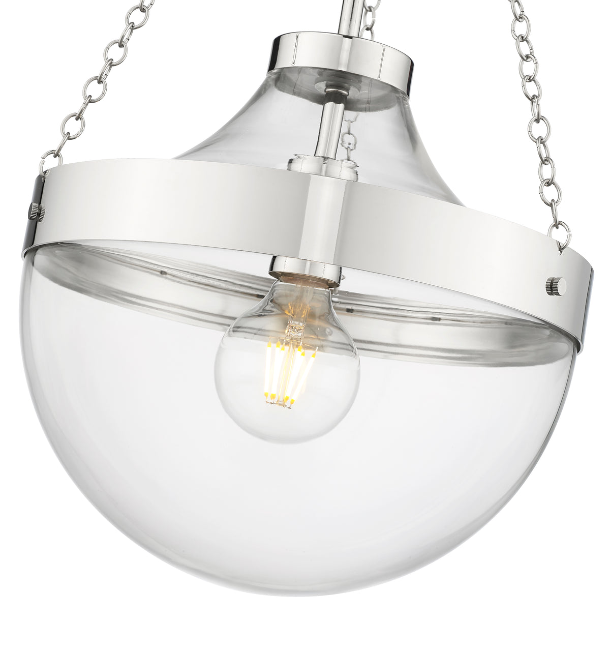 23.5'' Clarra Polished Nickel 1 Light Pendant