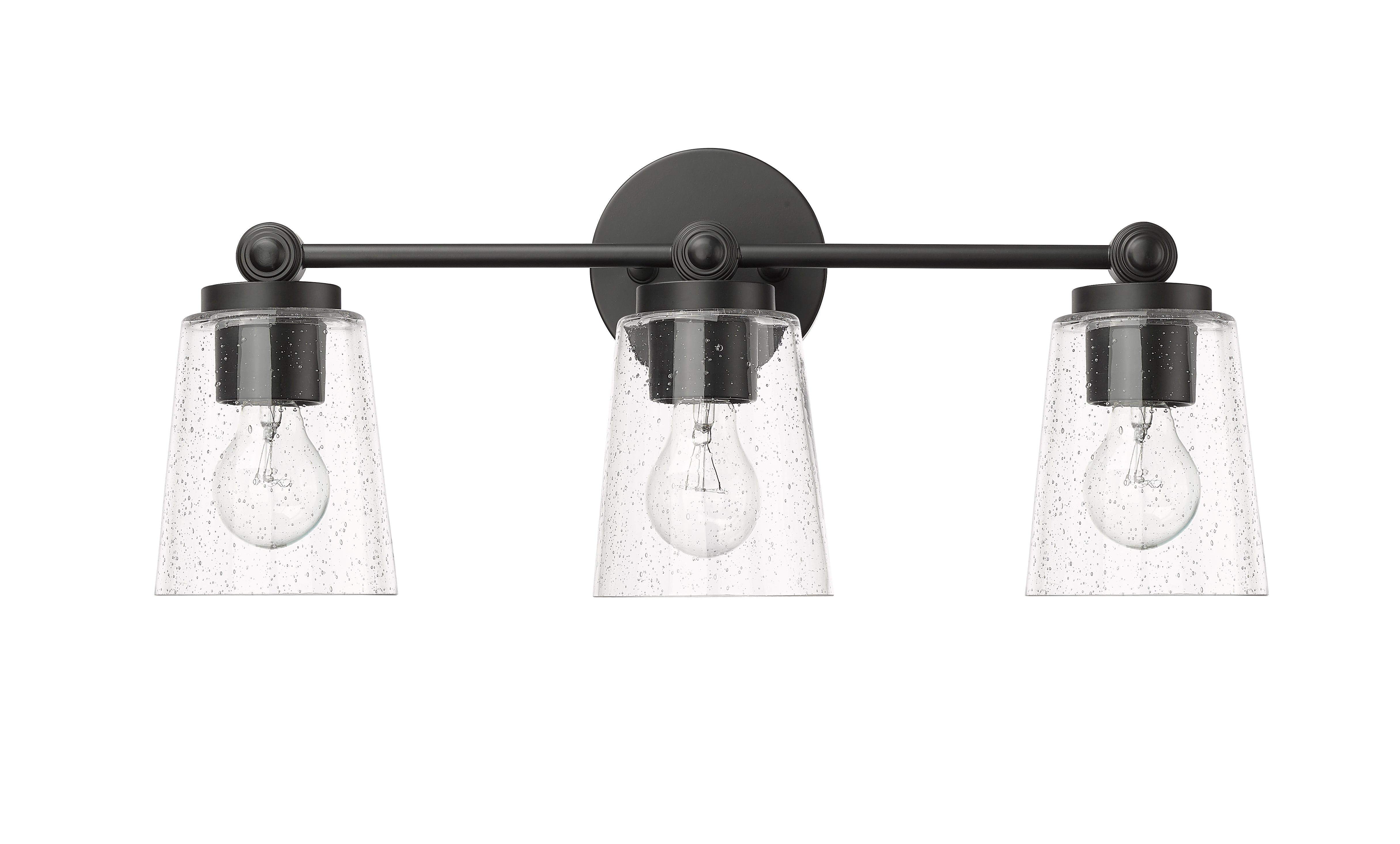 22'' Lauryn Matte Black 3 Light Bath Vanity