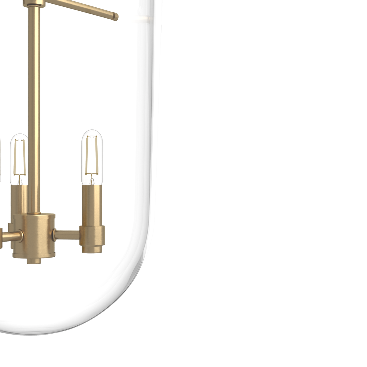 Sacha 11-inch 3-light Alturas Gold Lantern Pendant with Clear Glass