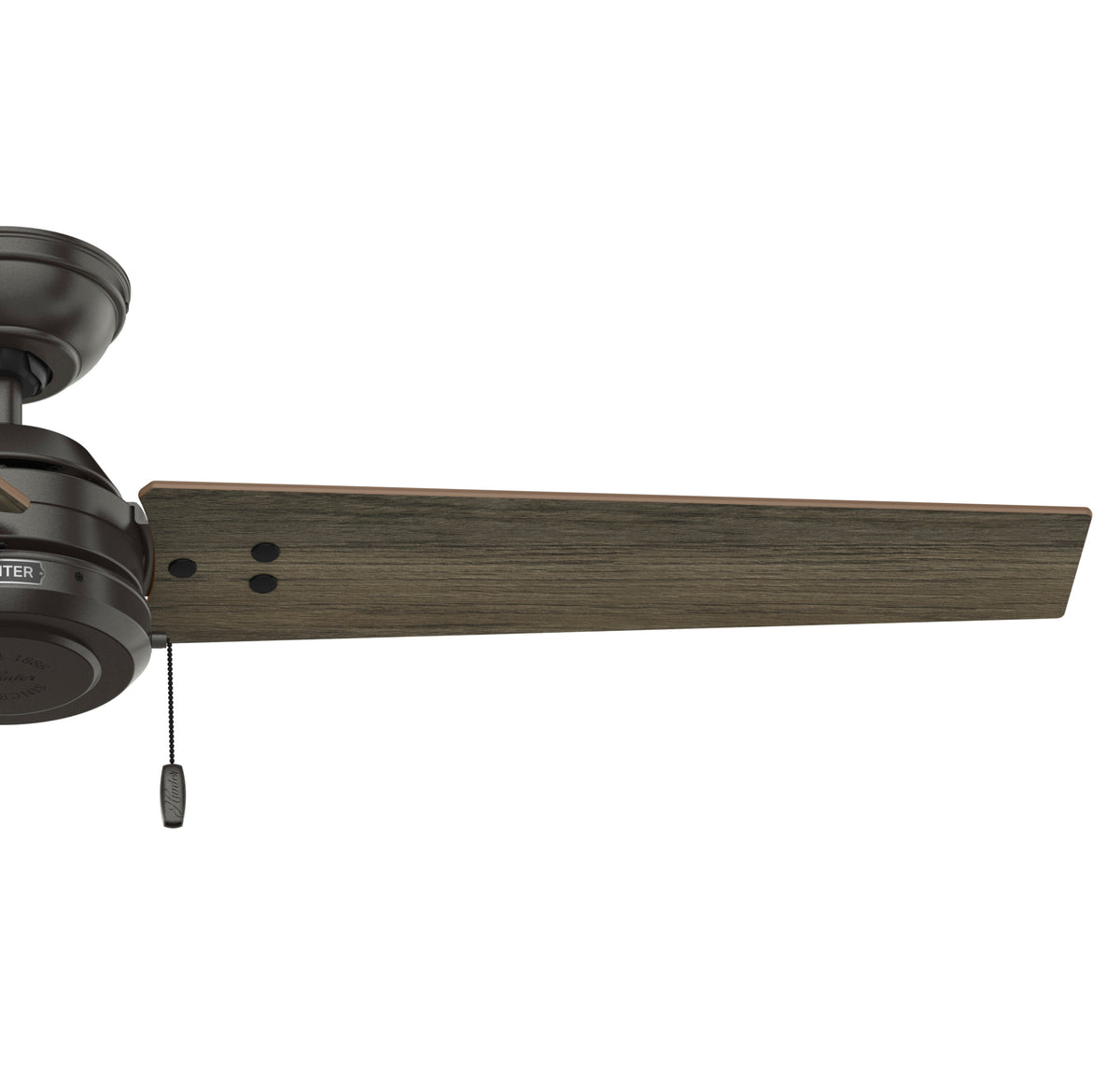 52 inch Cassius Noble Bronze Damp Rated Ceiling Fan and Pull Chain