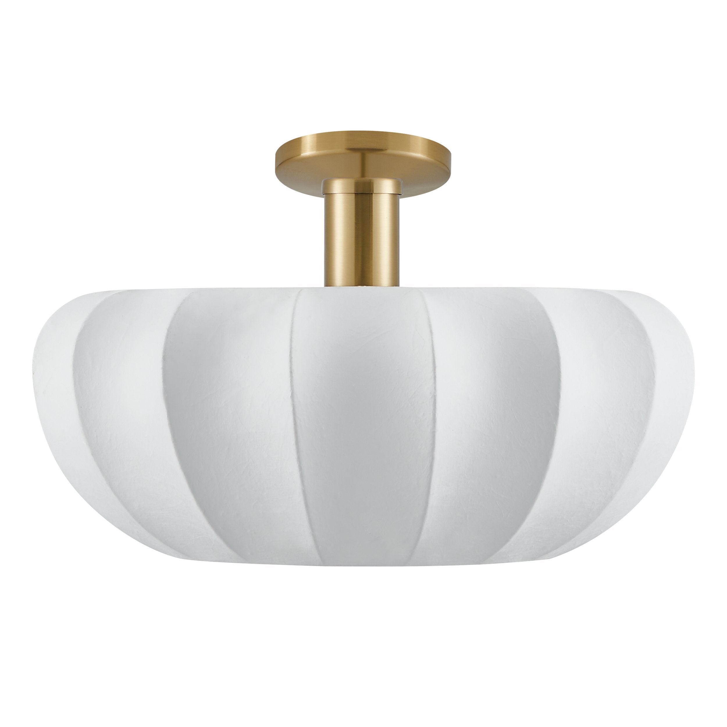 Bryony 22-inch 4-light Brushed Gold Convertible Pendant with White Synthetic Silk Shades