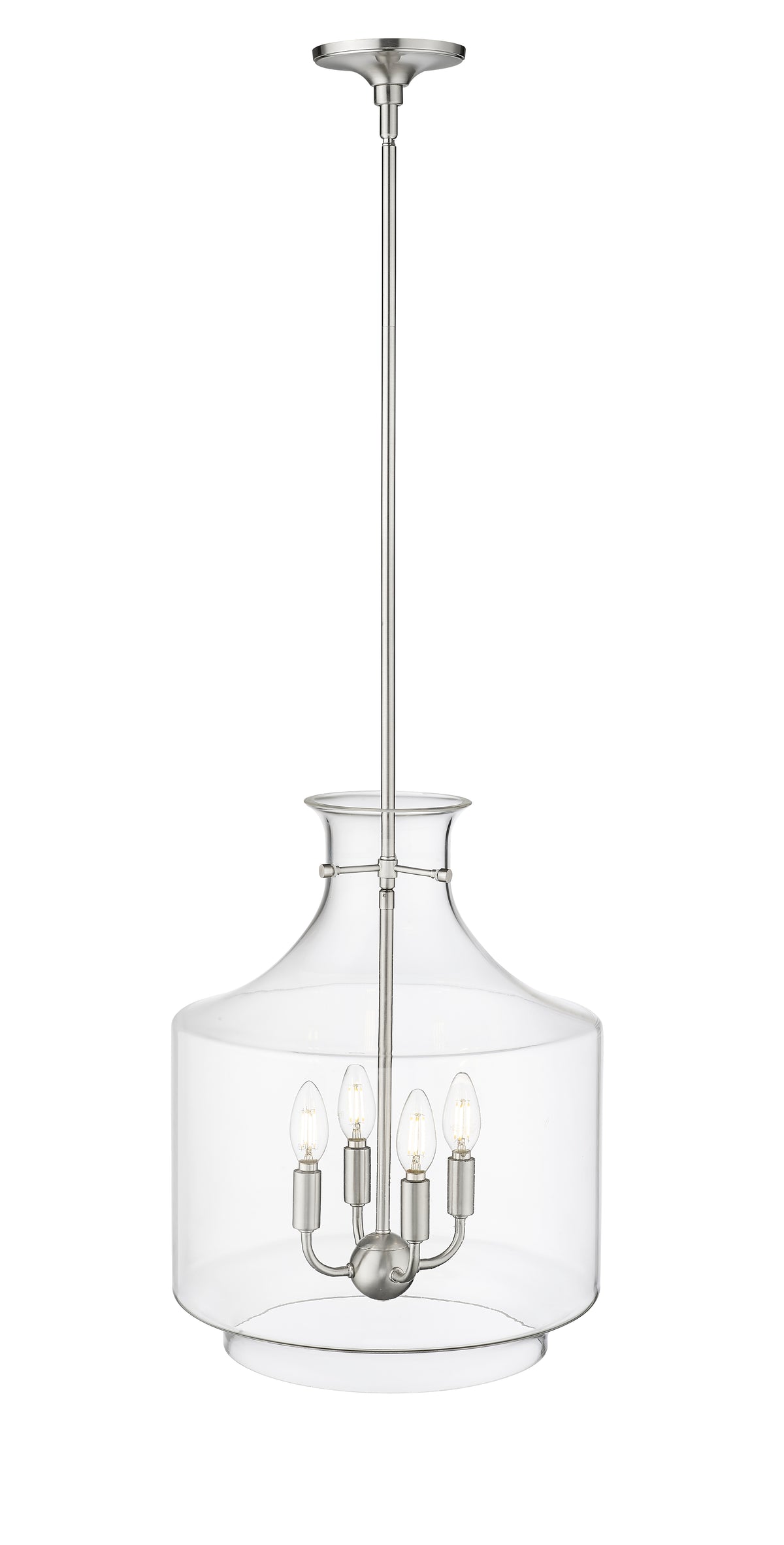 19'' Mahannah Brushed Nickel 4 Light Pendant