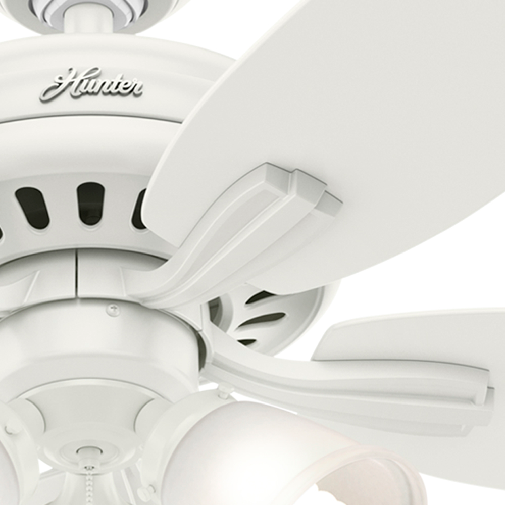 52 inch Newsome Fresh White Ceiling Fan with LED Light Kit and Pull Chain