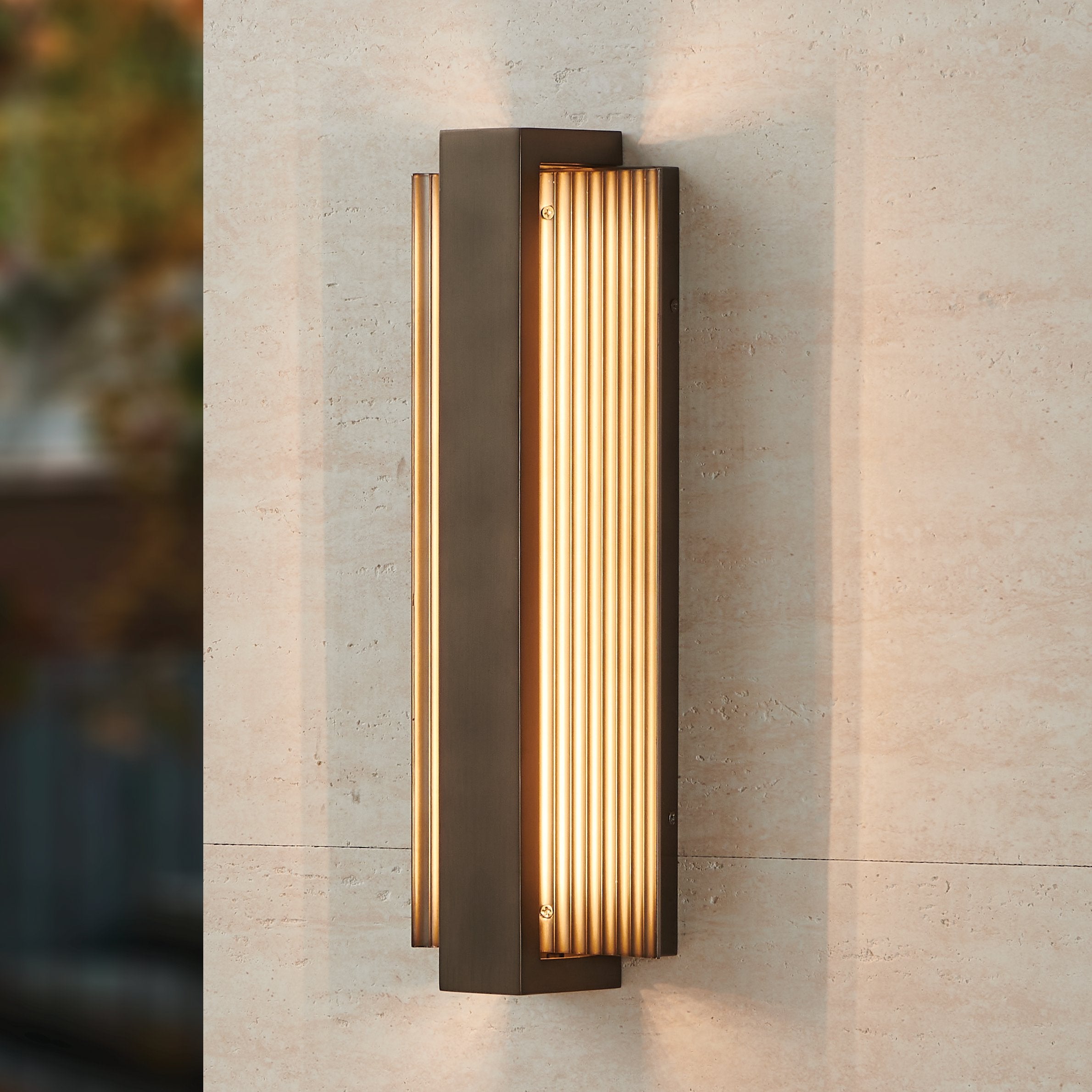 Jubilee 18-inch Forged Bronze 5CCT LED Exterior Wall Sconce