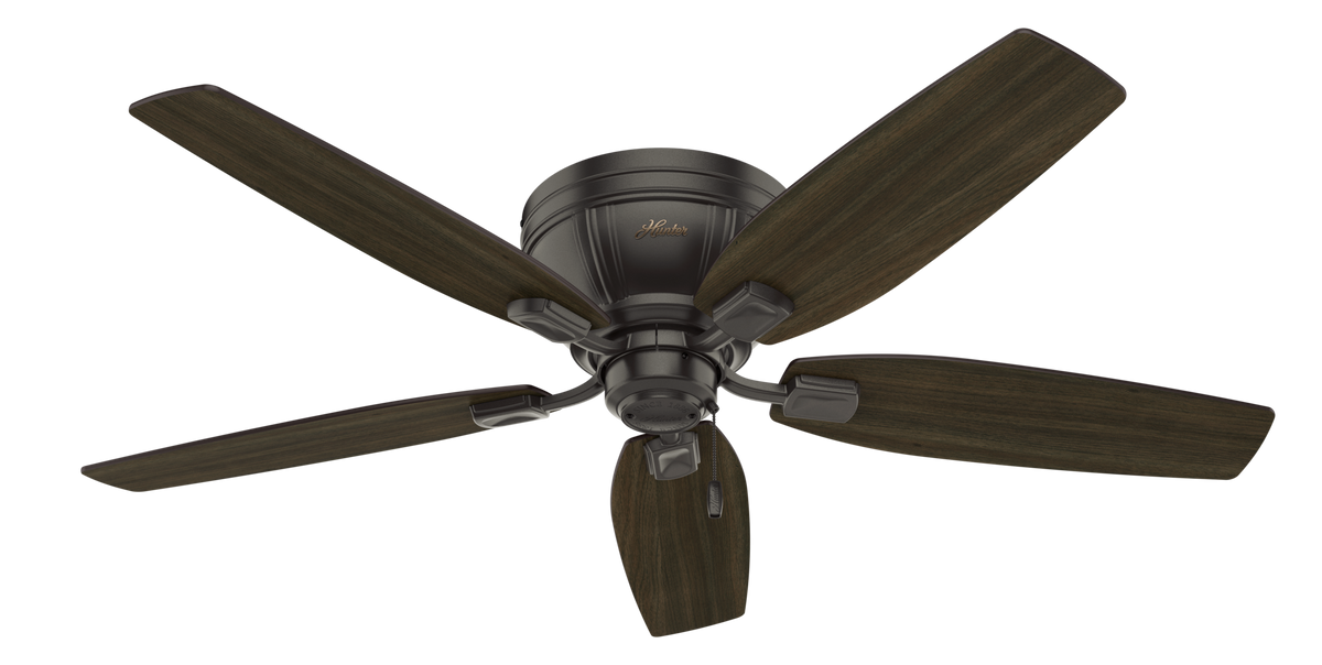 52 inch Kenbridge Noble Bronze Low Profile Ceiling Fan with LED Light Kit and Pull Chain