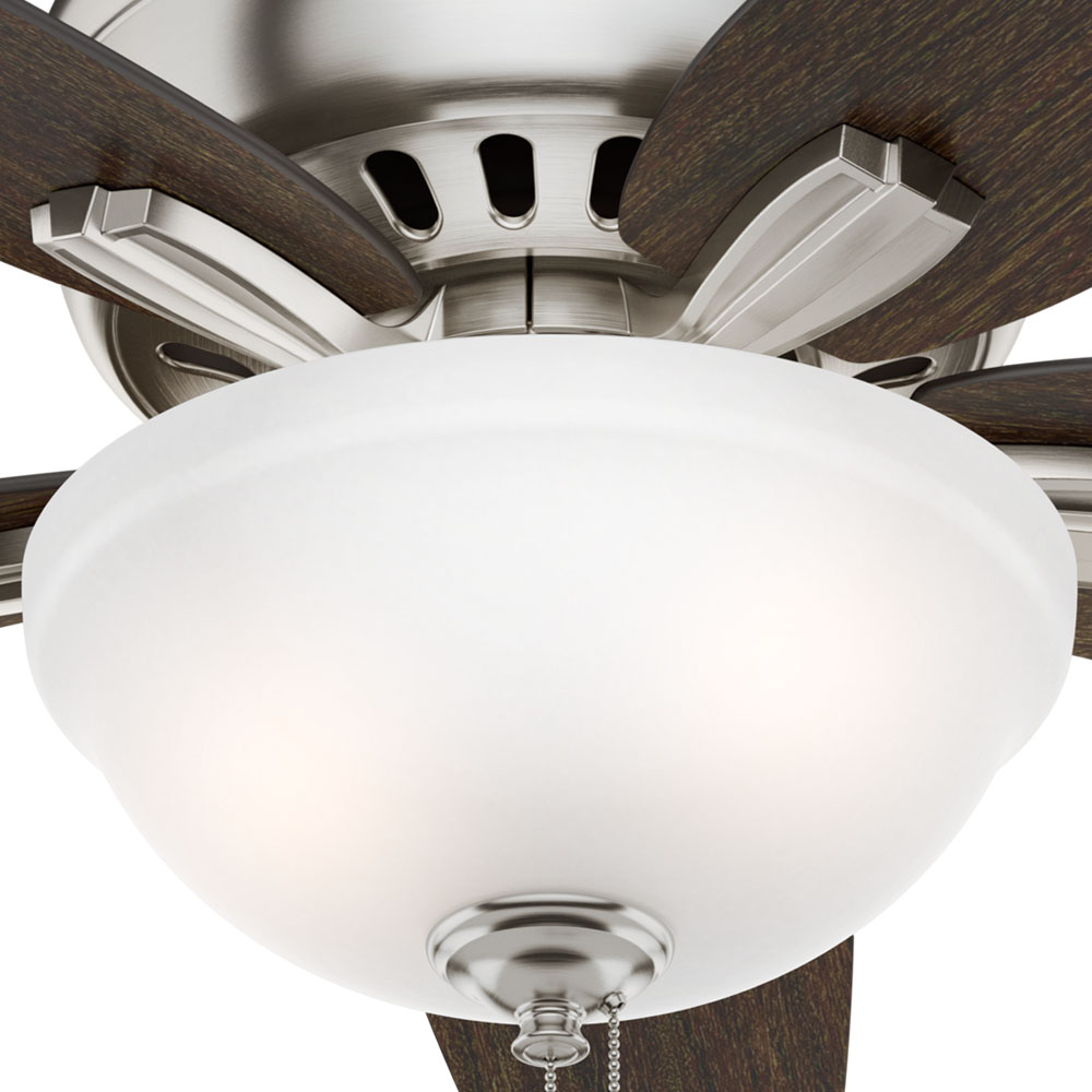 42 inch Newsome Brushed Nickel Low Profile Ceiling Fan with LED Light Kit and Pull Chain