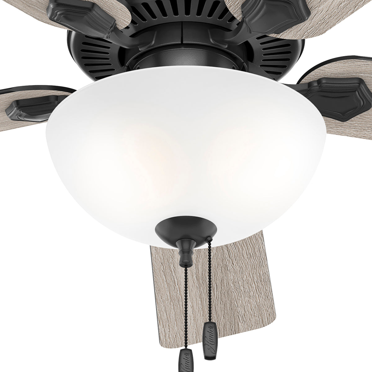 52 inch Swanson Matte Black Ceiling Fan with LED Light Kit and Pull Chain