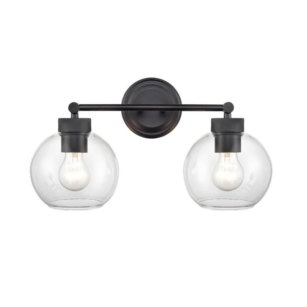 16'' Jonatan Matte Black 2 Light Bath Vanity