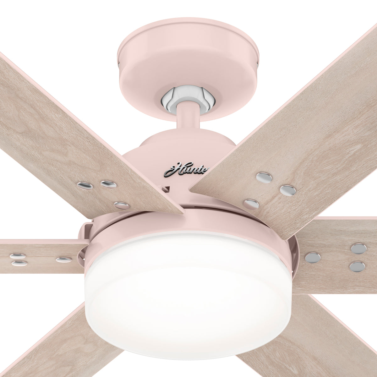 44 inch Pacer Blush Pink Ceiling Fan with LED Light Kit and Handheld Remote